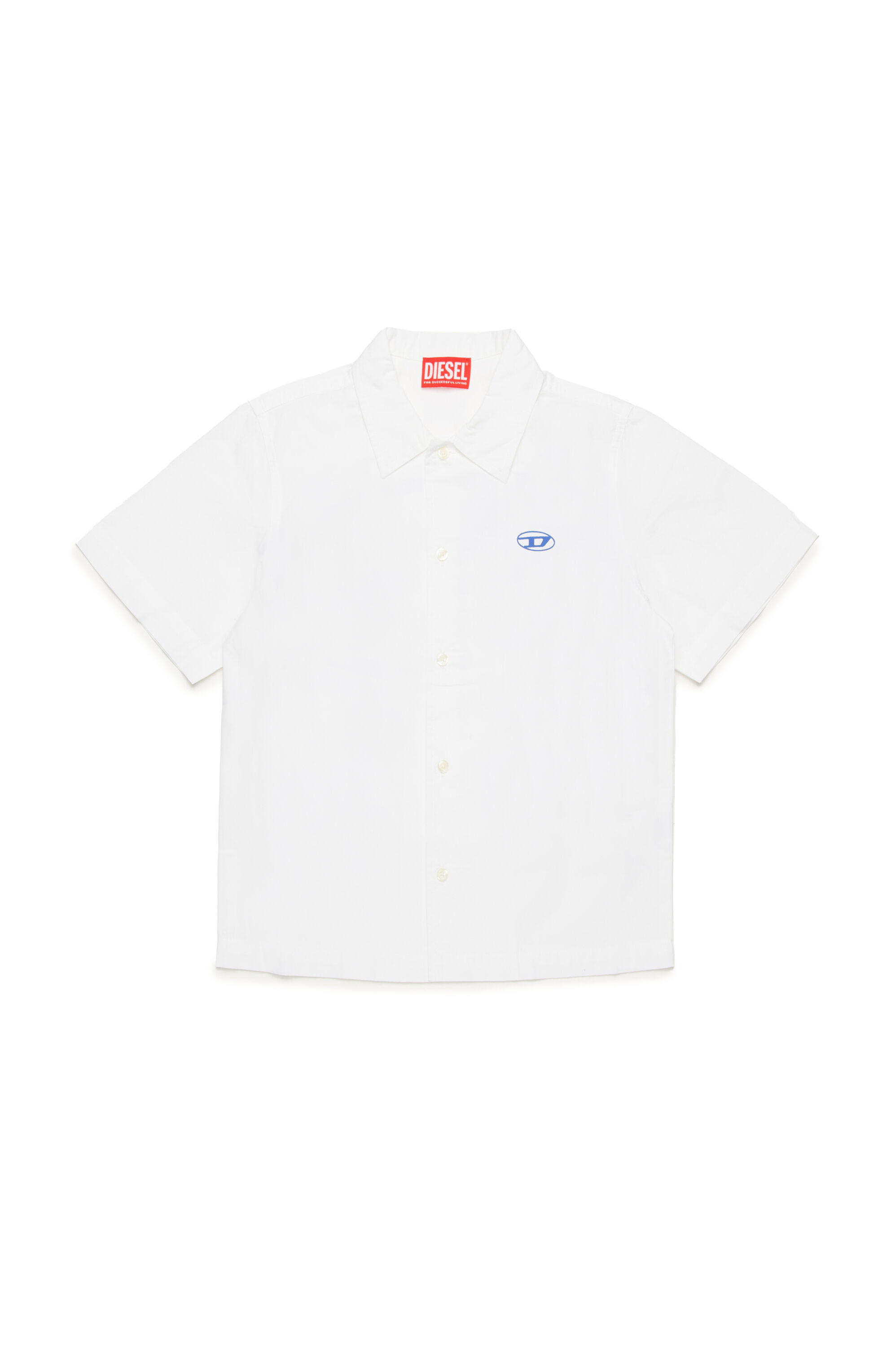 Diesel - MCPOLLY, Chemise à manches courtes avec imprimé Oval D Homme in Blanc - 1