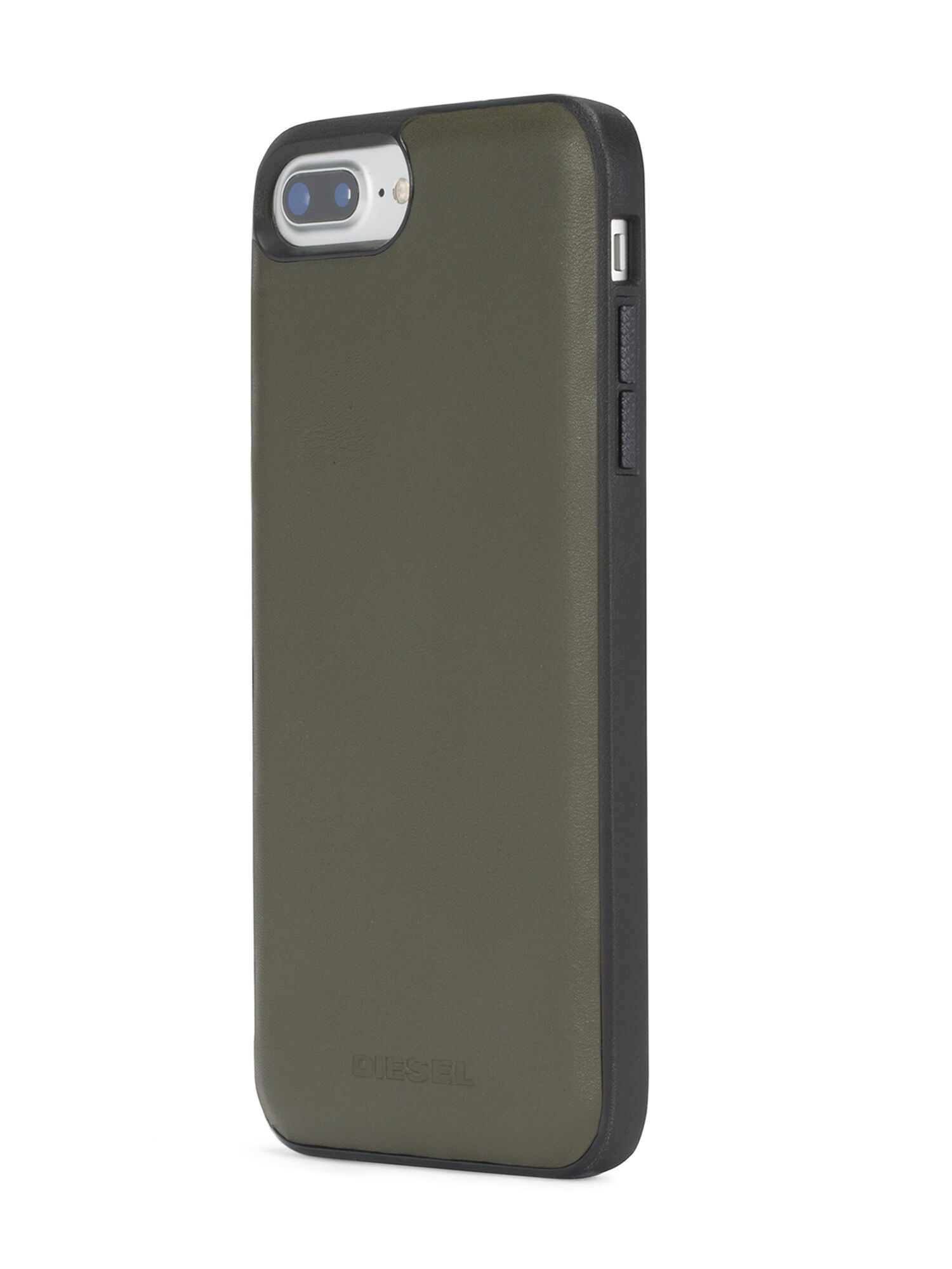 Diesel - OLIVE GREEN LEATHER IPHONE X CASE, Coque en cuir vert olive, iPhone X Mixte in Vert - 6