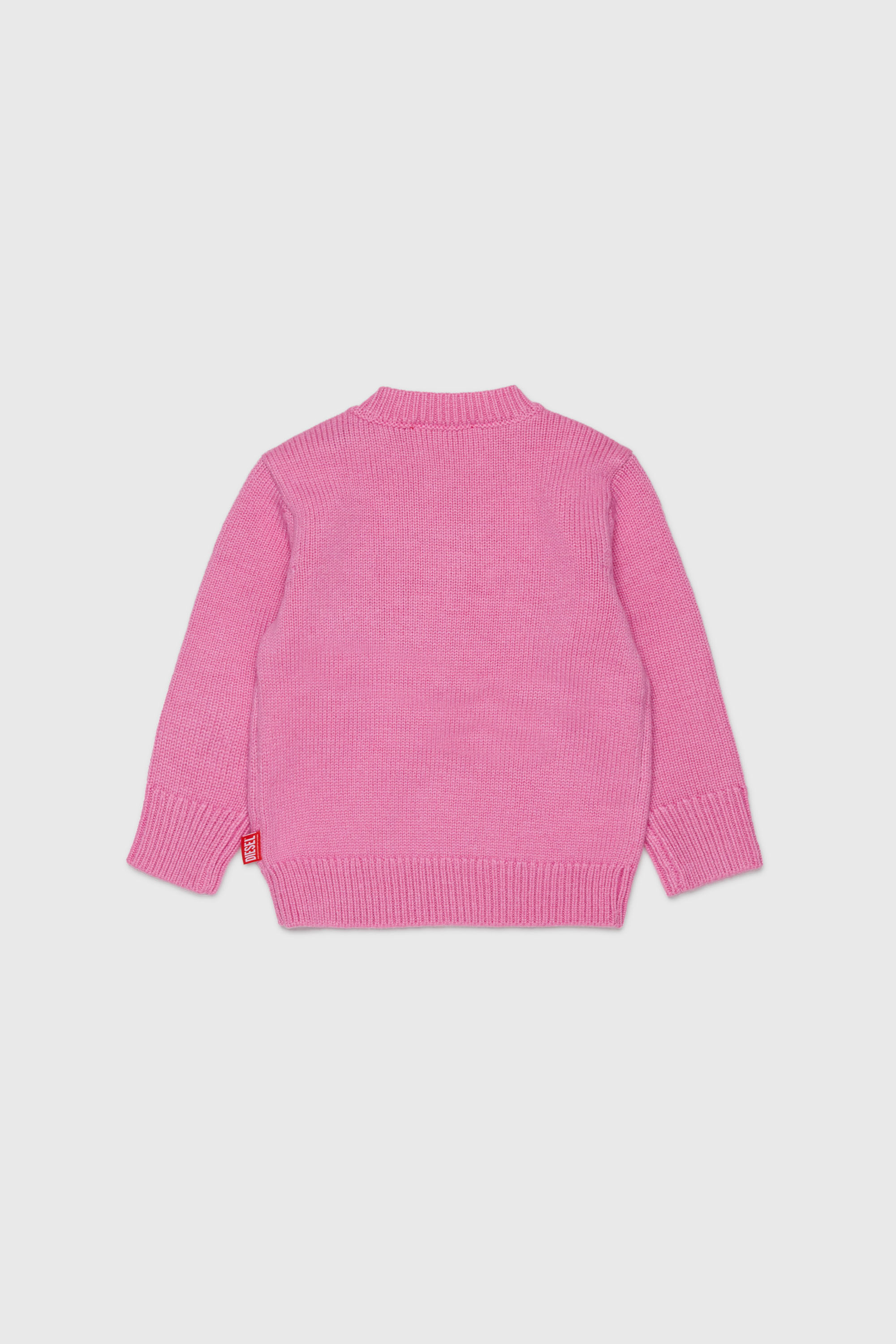 Diesel - KOMYB, Pull enrichi en cachemire avec grand Oval D Homme in Rose - 2