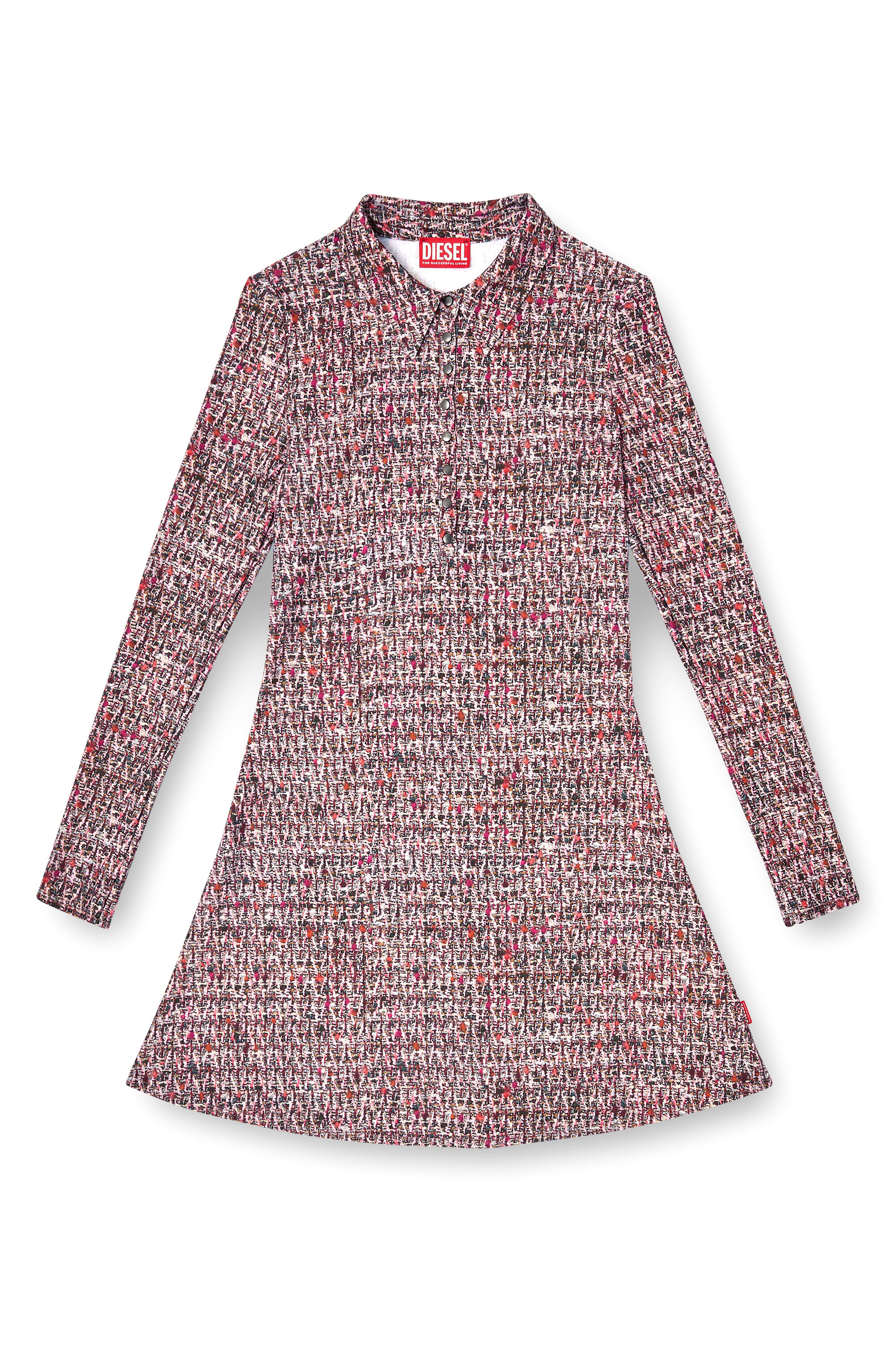 Diesel - D-POLYNA, Robe en Lycra avec imprimé bouclé Femme in Rose - 2