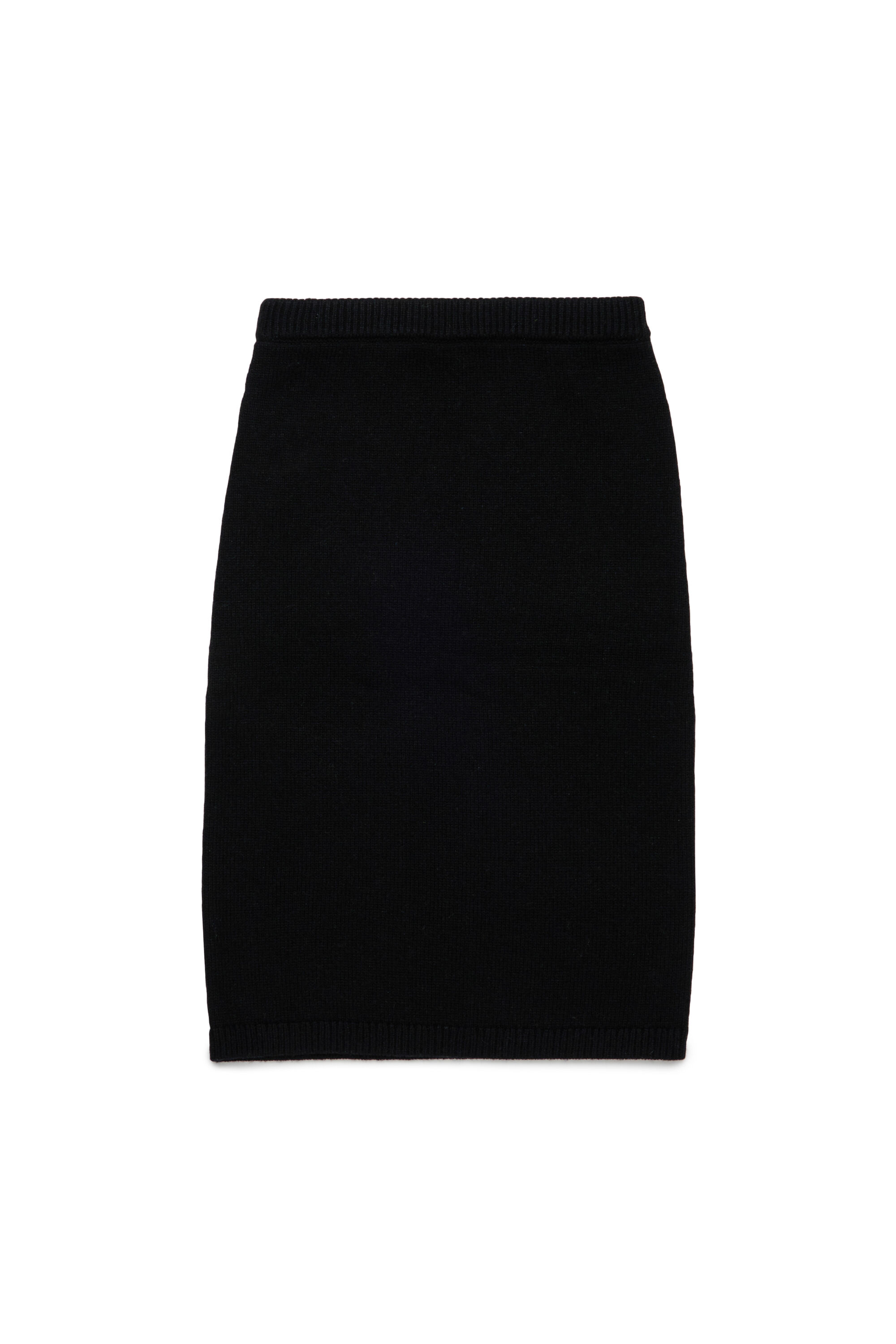 Diesel - GISELLE, Jupe en mélange de laine avec taille élastiquée Femme in Noir - 2