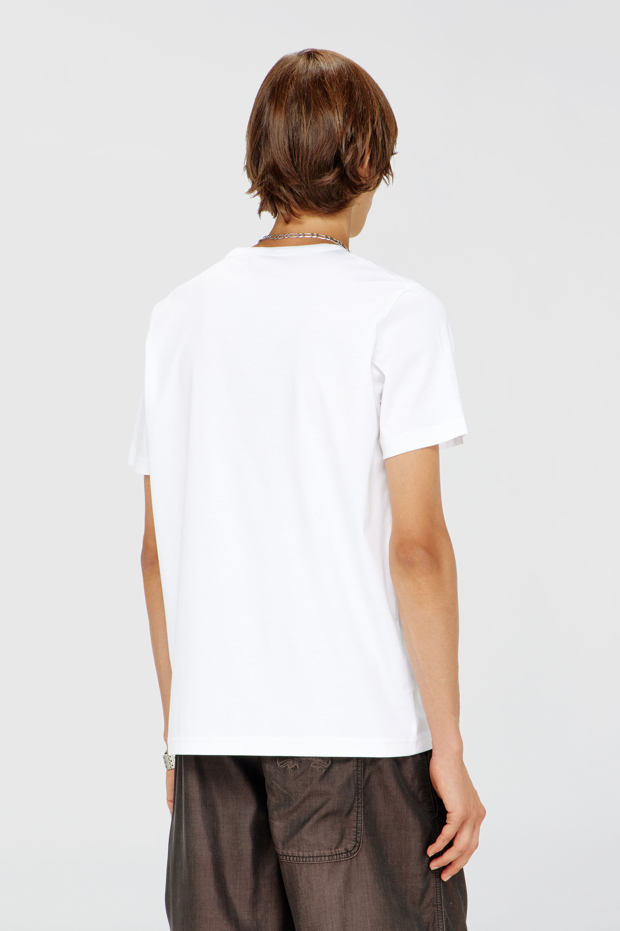 Diesel - T-MIEGOR-K77, T-shirt en coton merceris&eacute; Homme in Blanc - 4