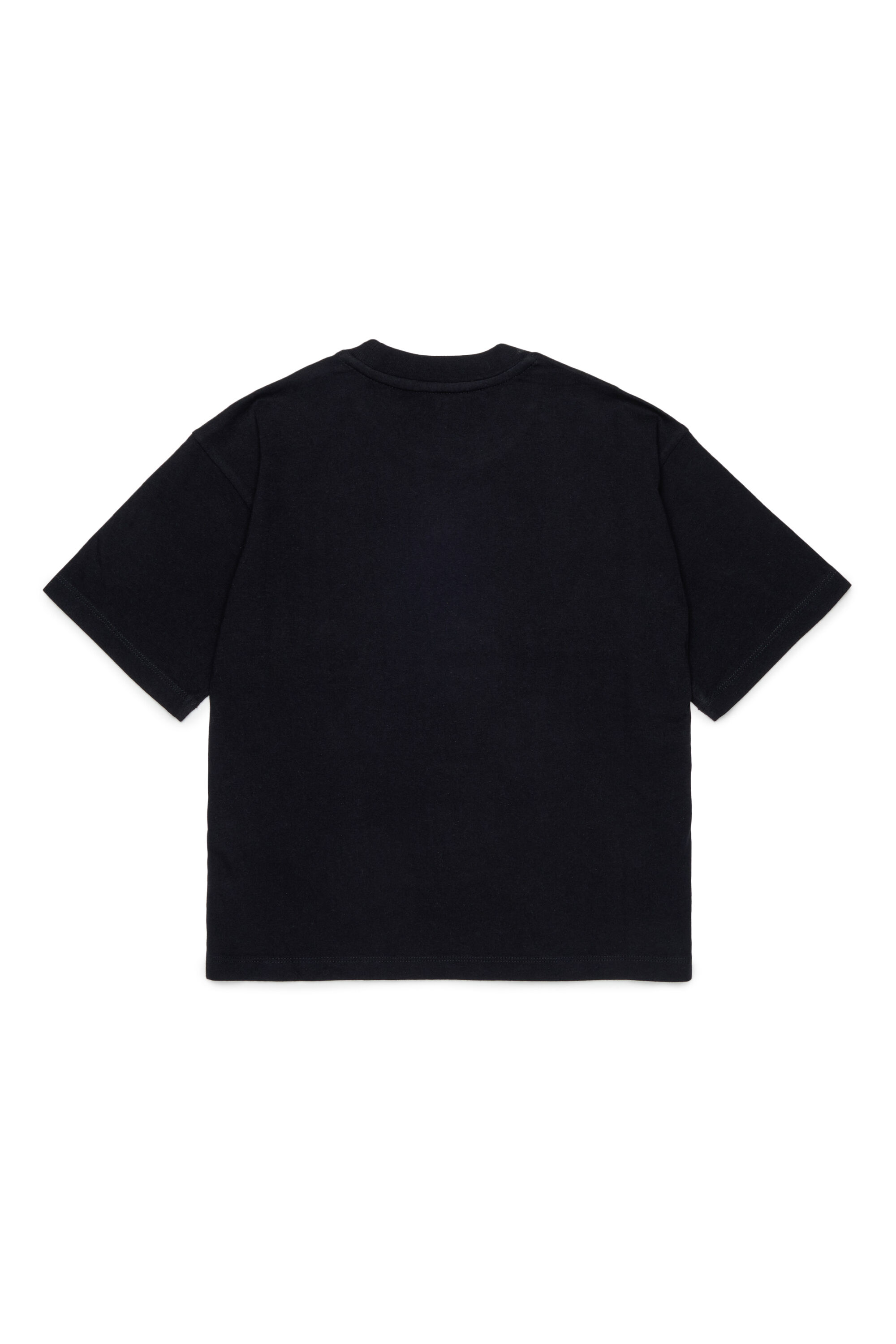 Diesel - TANORMYS2, T-shirt en coton avec broderie ton sur ton Oval D Femme in Noir - 2