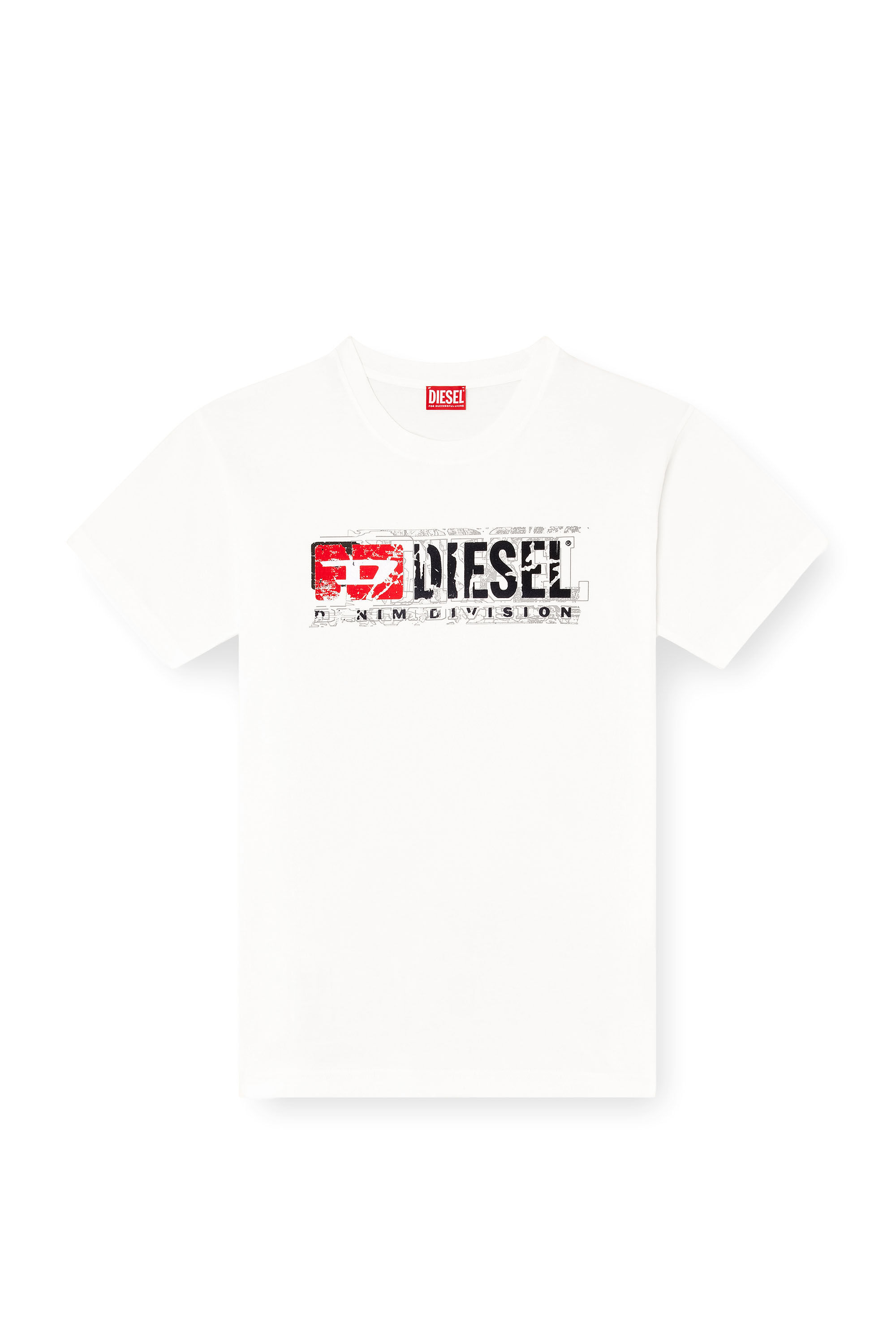 Diesel - T-NORM-T6, T-shirt avec logo Diesel Denim Division floqu&eacute; Homme in Blanc - 2