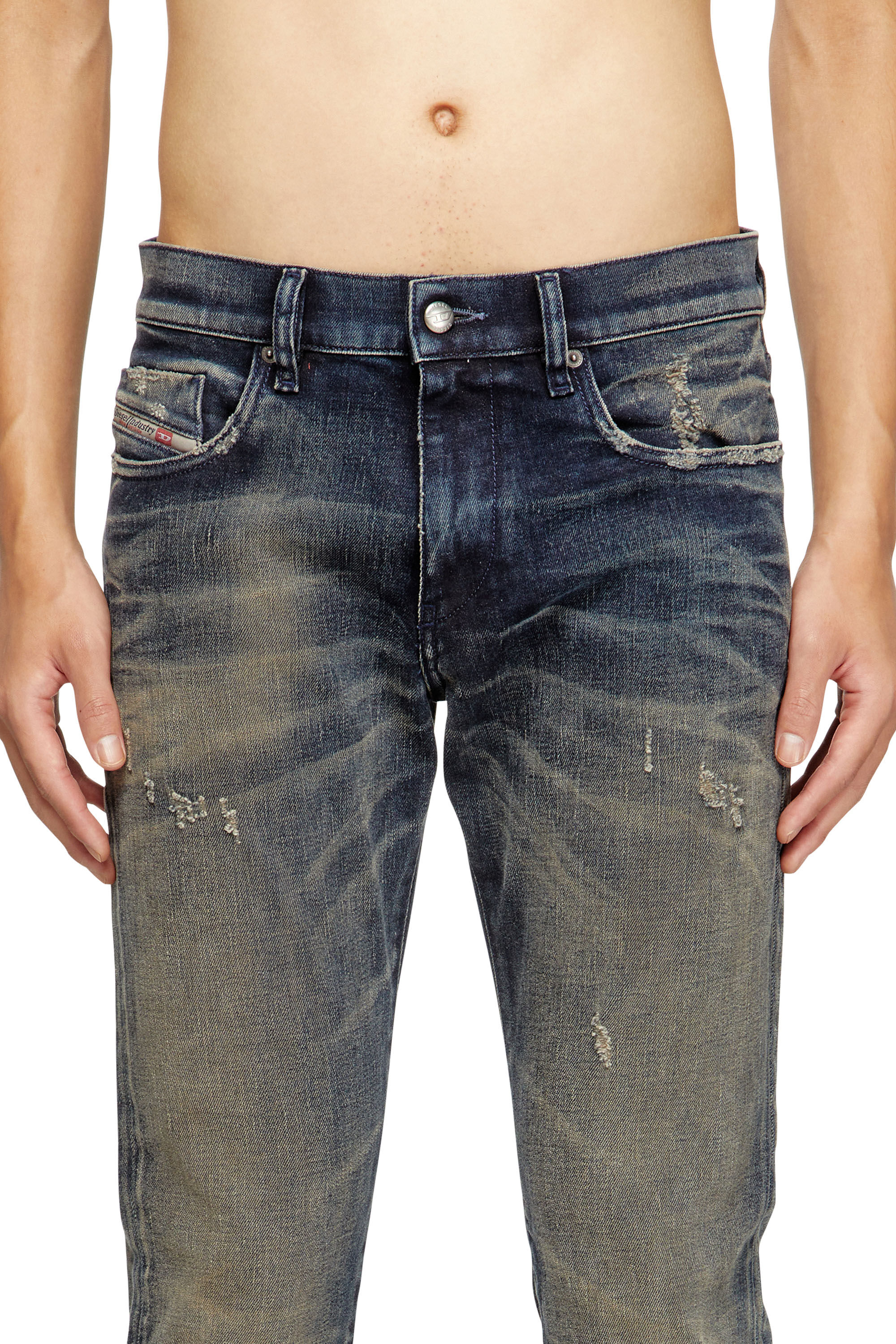 Diesel - Slim Jeans 2019 D-Strukt 09M46 Homme, Bleu Foncé - Image 5