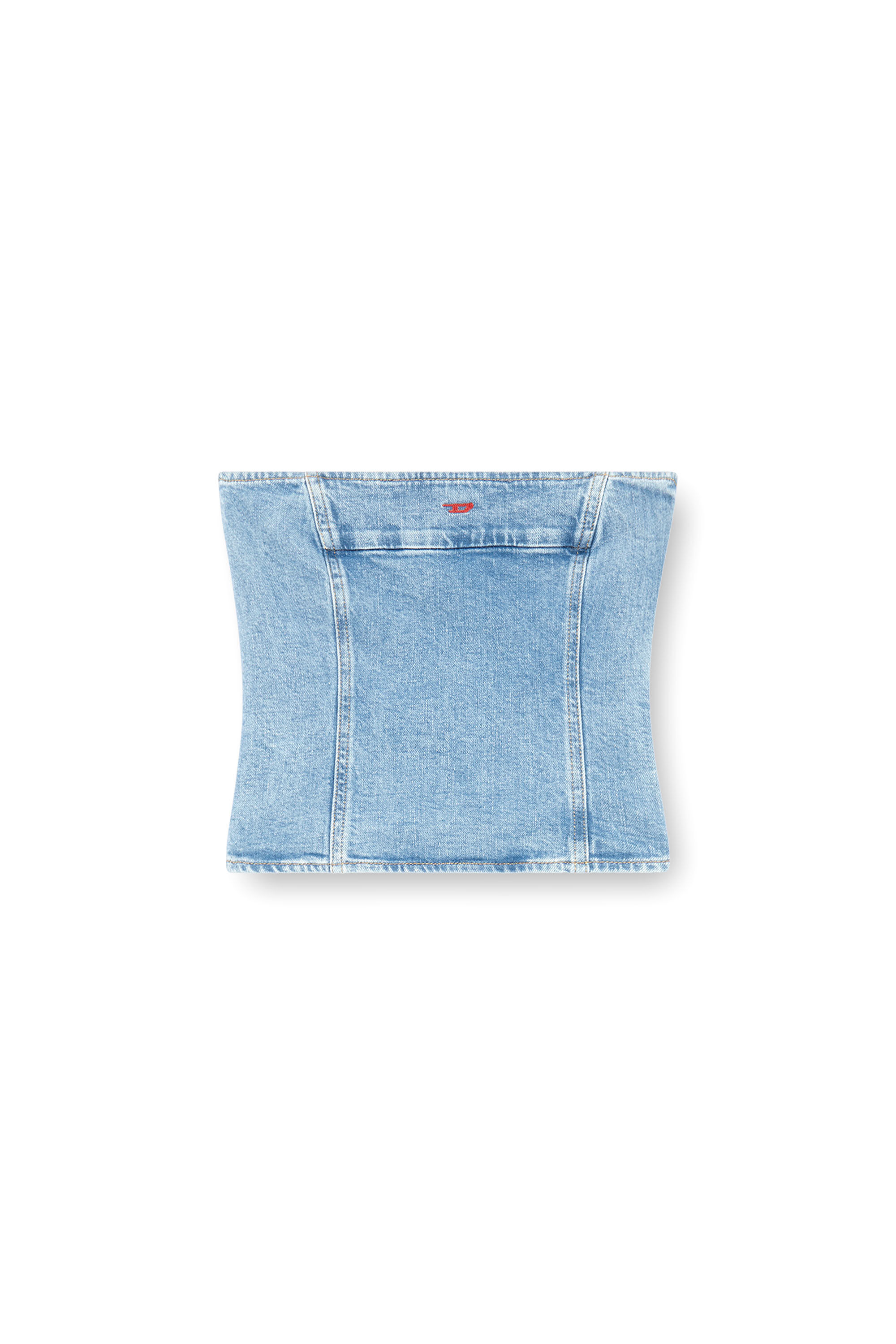 Diesel - DE-VILLE, Top tube en denim stretch Femme in Bleu - 2