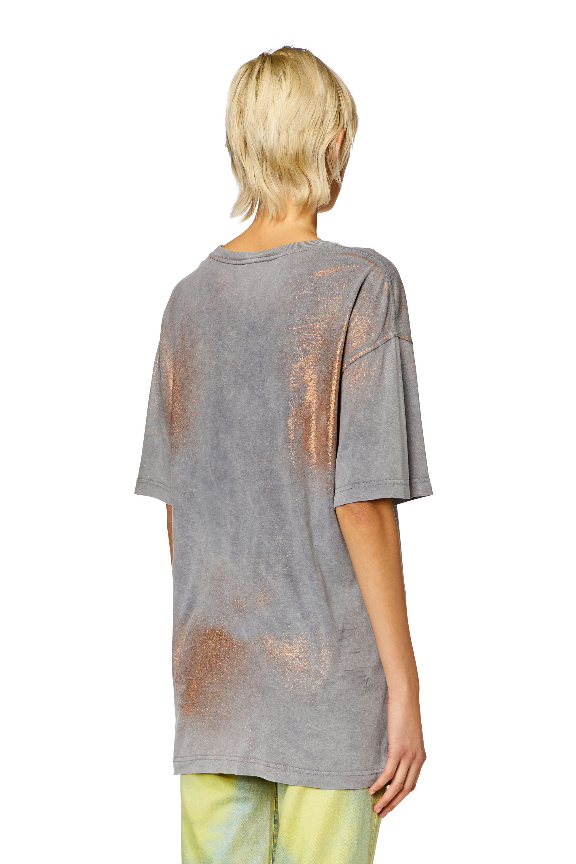 Diesel - T-BUXT, T-shirt métallisé délavé Femme in Polychrome - 4