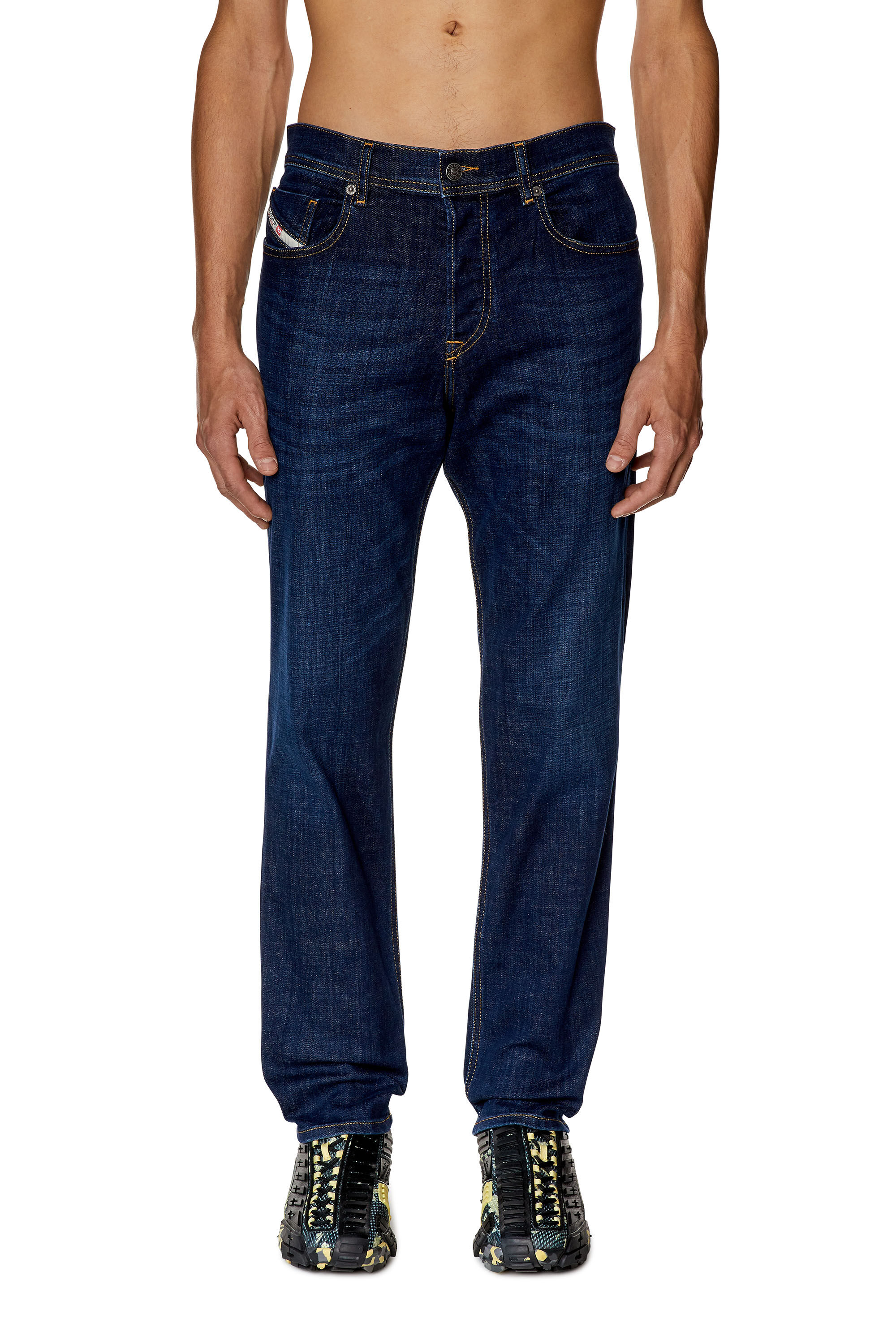 Diesel - Man Tapered Jeans 2023 D-Finitive 09F89, Dark Blue - Image 3