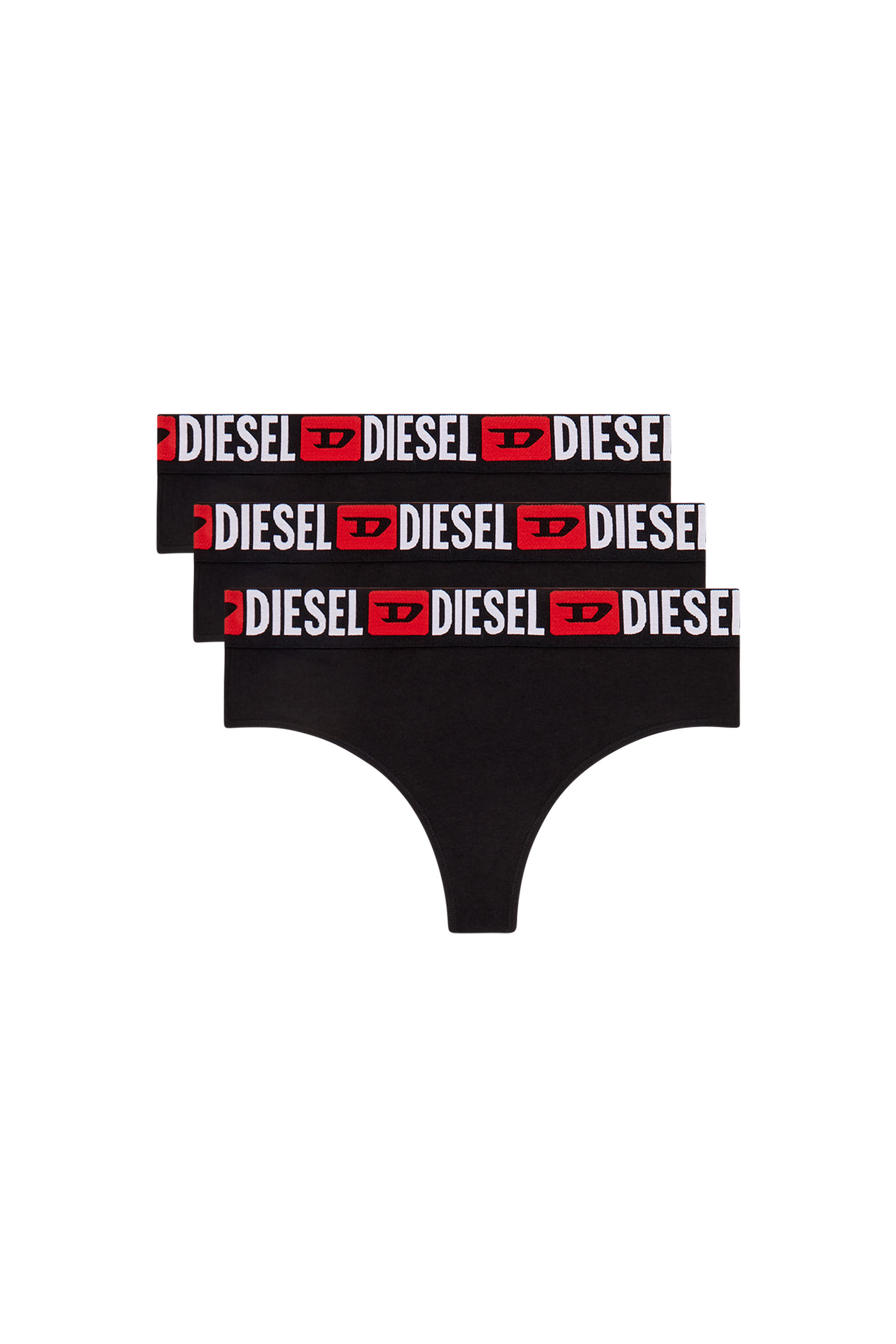 Diesel - UFST-STARS-THREEPACK, Femme Lot de 3 strings avec taille à logo in Noir - Image 2