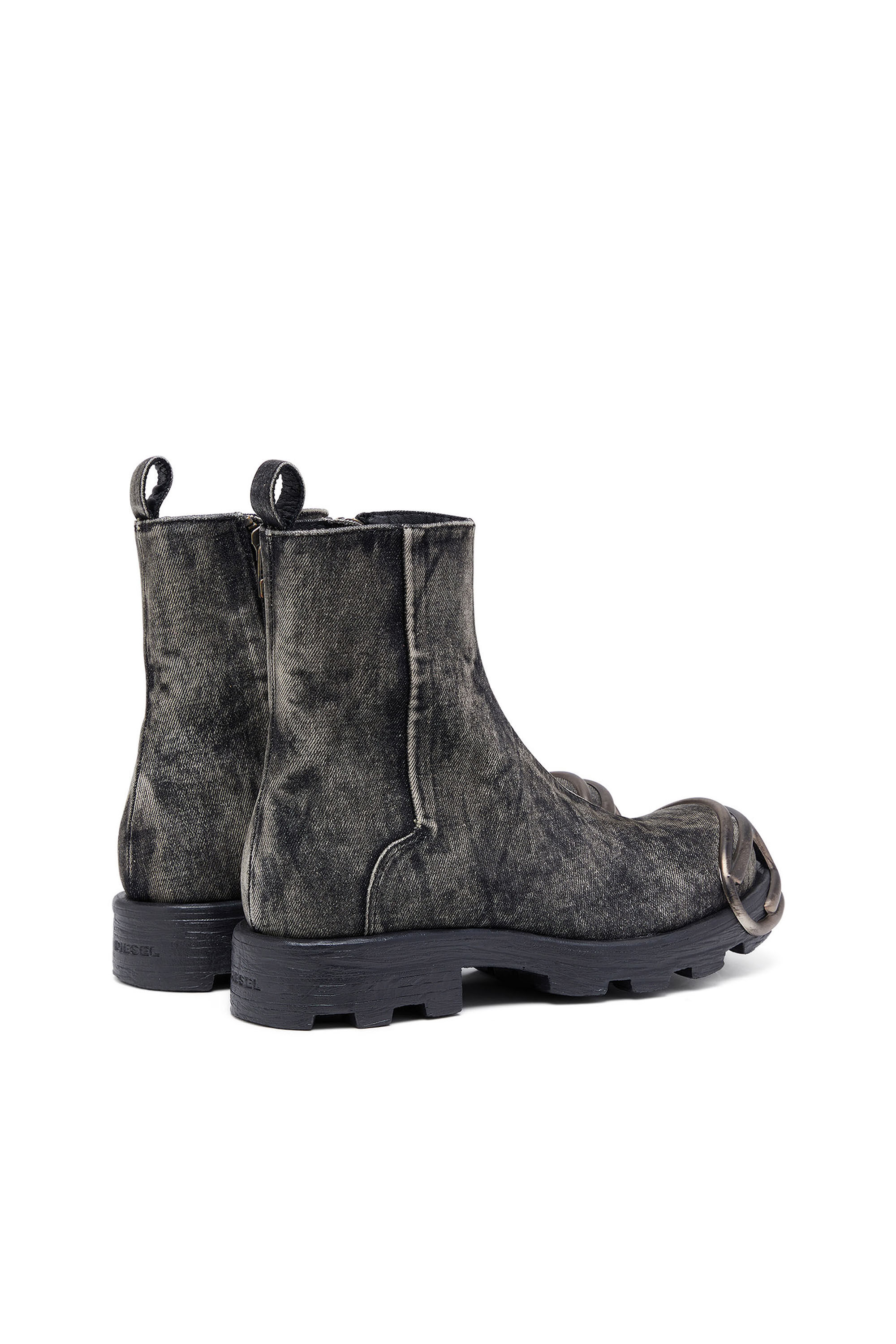 D Hammer Bt Zip D Bottines Chelsea en denim avec embout Oval D