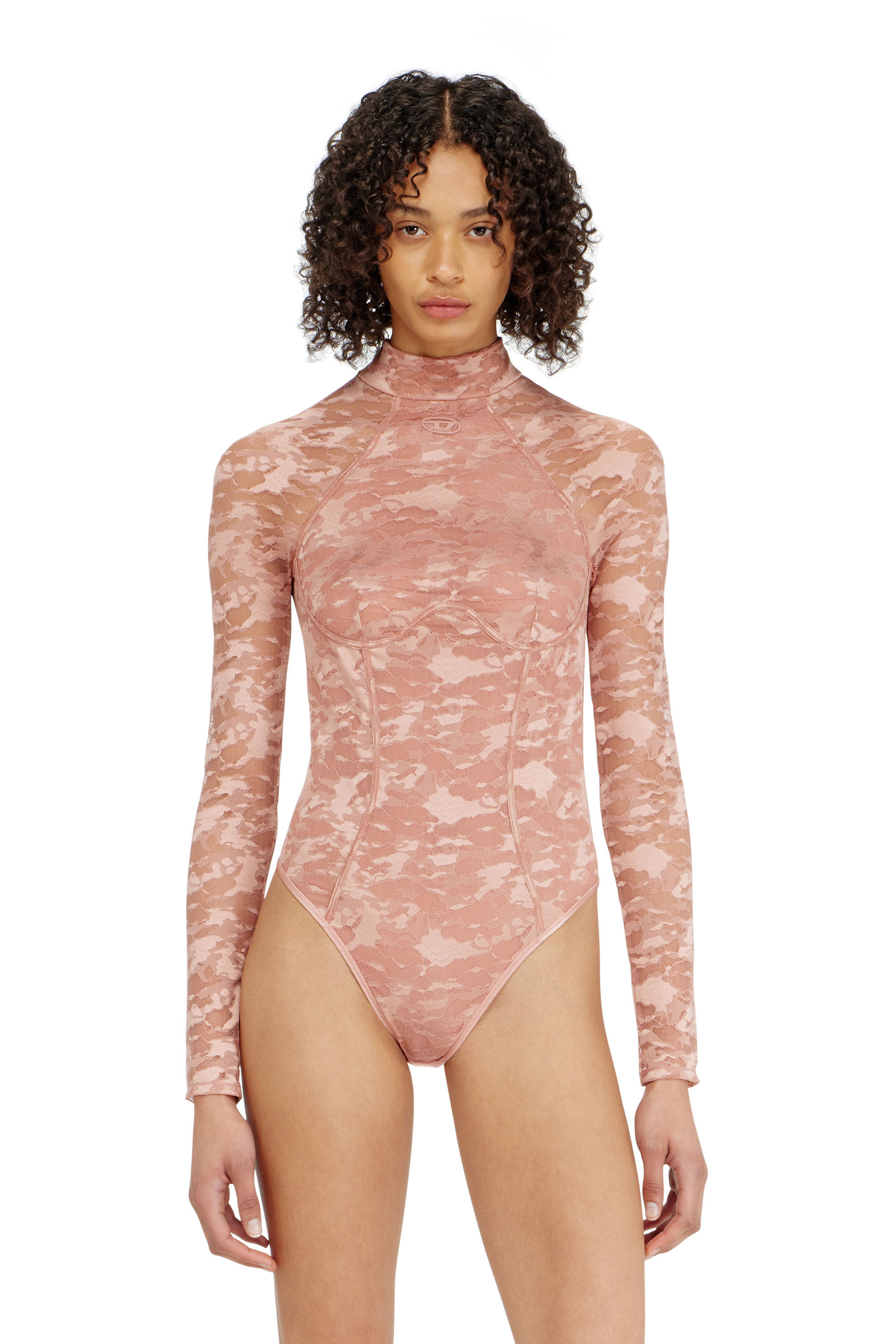 Diesel - VIVIAN-UTLT, Woman's Bodysuit in nylon lace with open back in null - 2