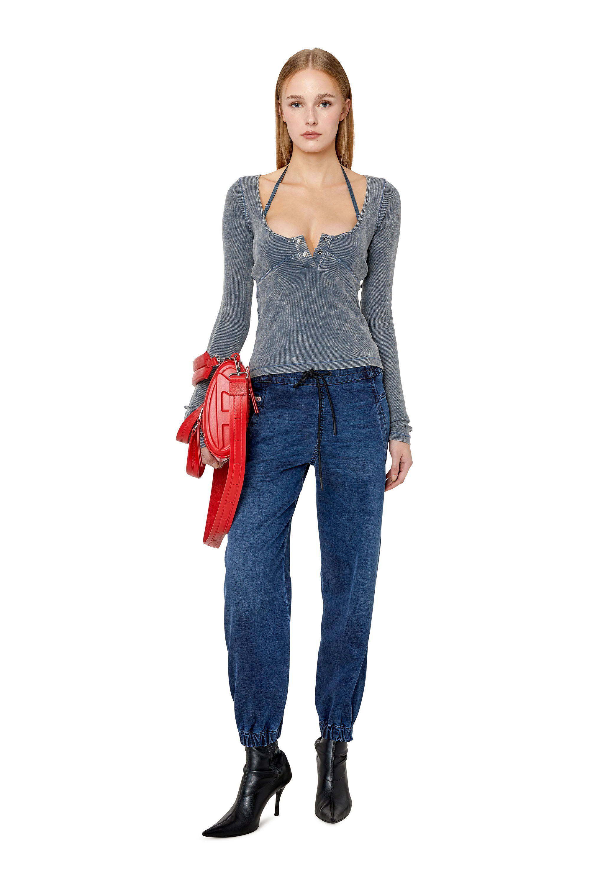 Diesel - Krailey JoggJeans® 068CT Boyfriend, Bleu Foncé - Image 1
