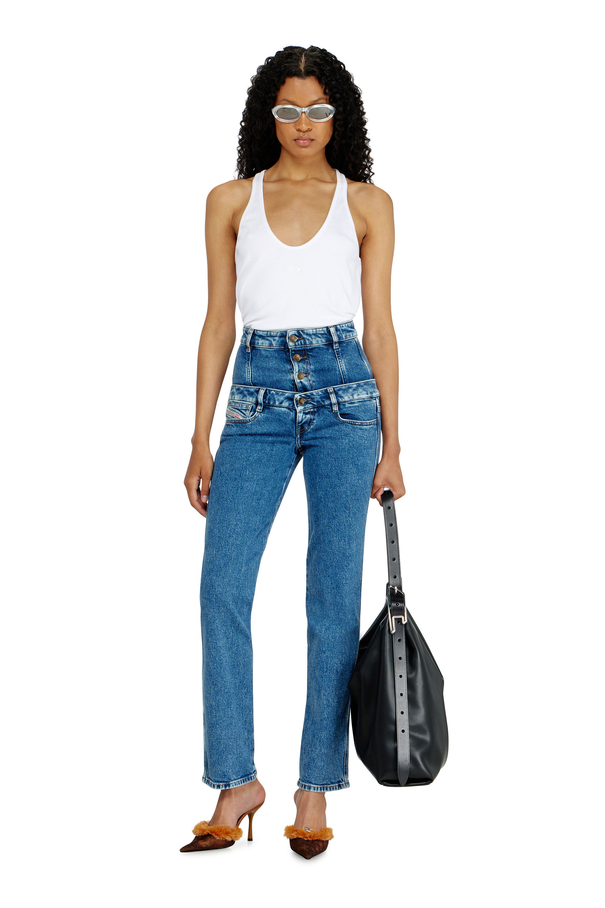 Diesel - Slim Jeans D-Fynora 007EU Femme, Bleu moyen - Image 1