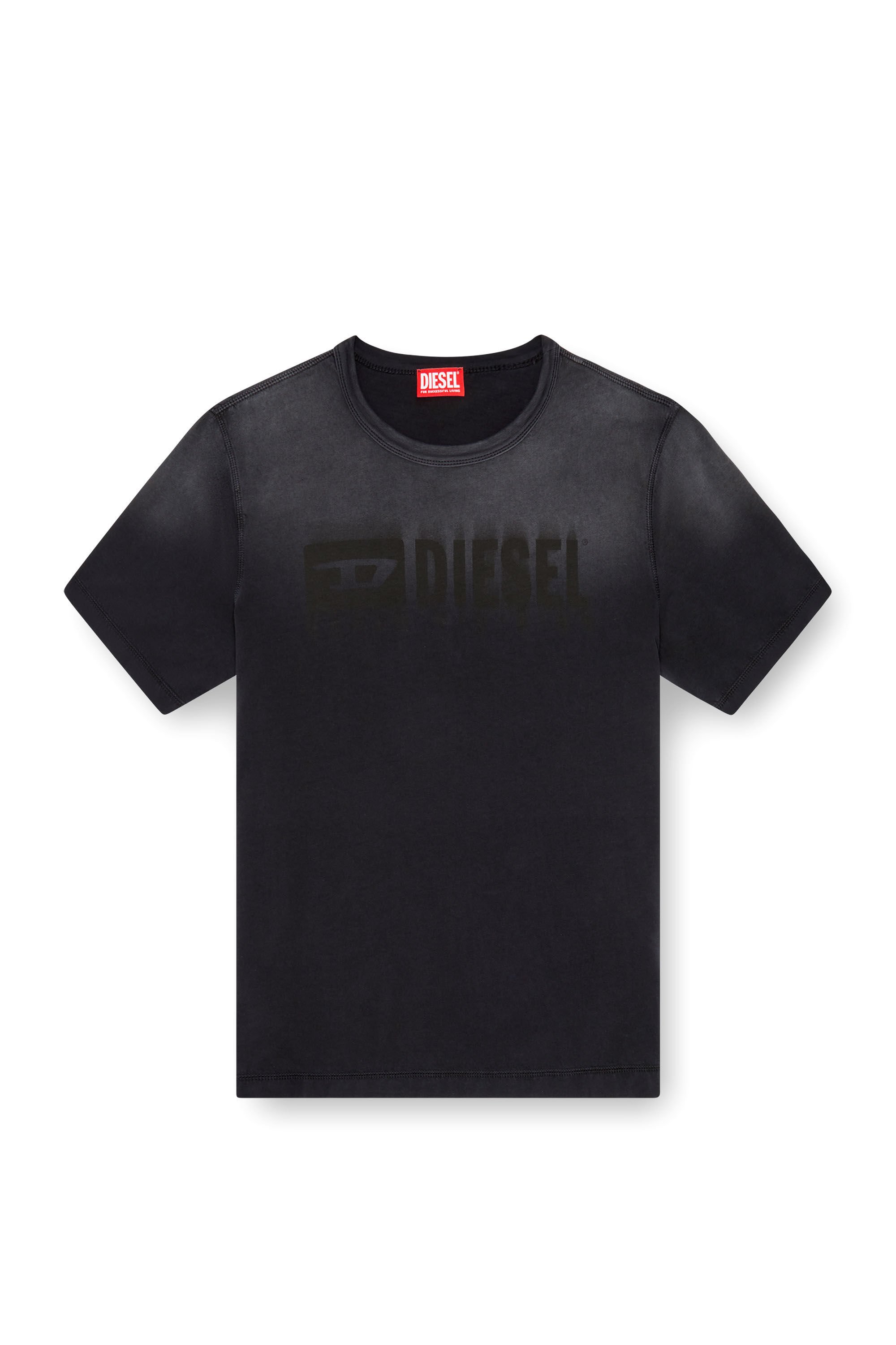 Diesel - T-ADJUST-K4, Man T-shirt with sun-faded treatment in Black - Image 2