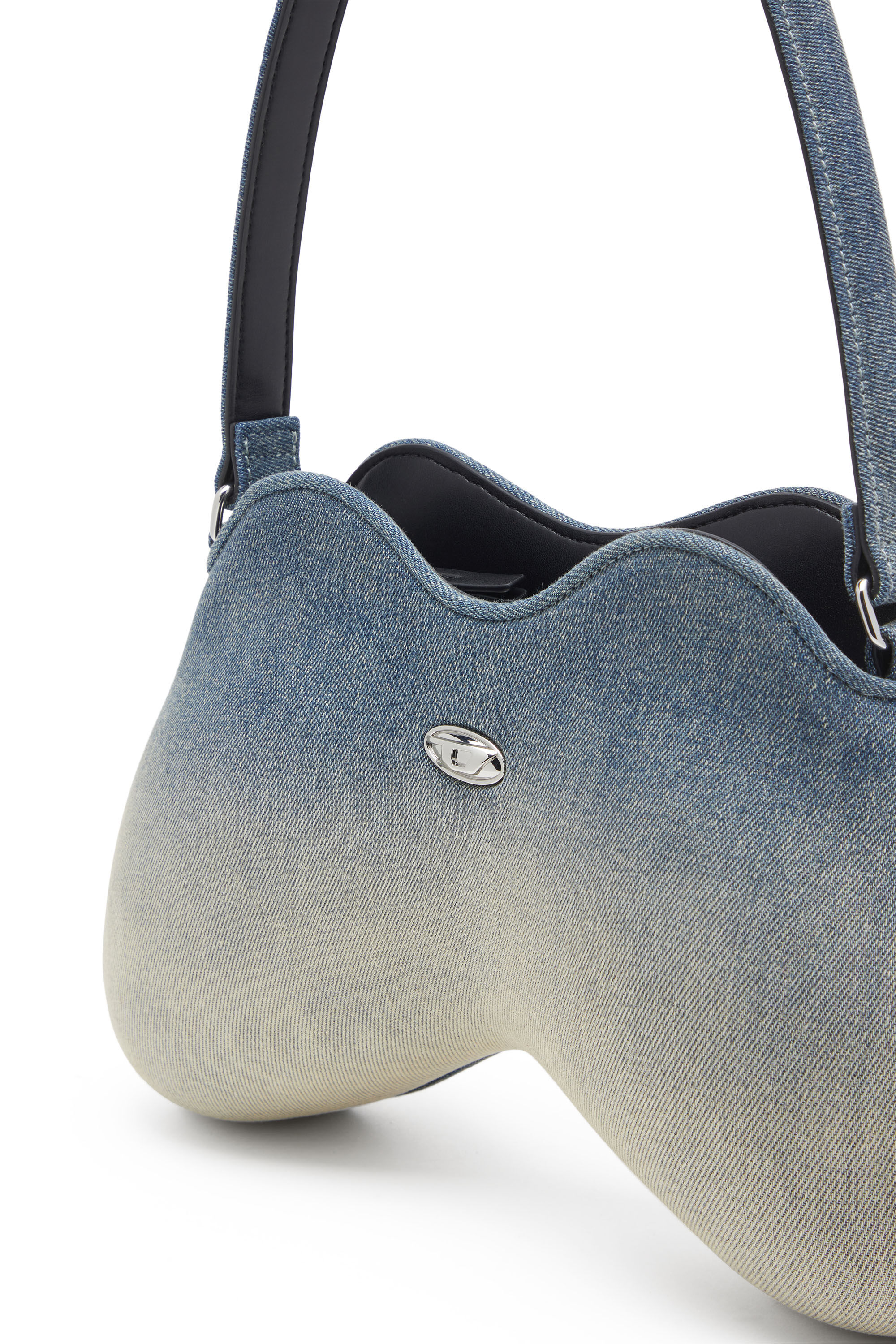 Diesel - DOUBLE-D SHOULDER, Double-D-Sac épaule en denim solarisé Femme in Bleu - 2
