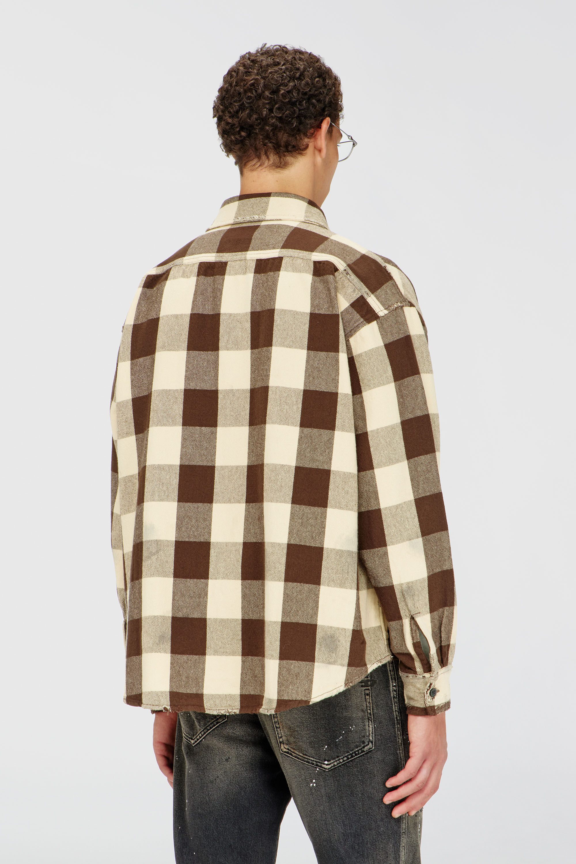 Diesel - S-DRUM, Chemise &agrave; carreaux effet us&eacute; Homme in Polychrome - 4