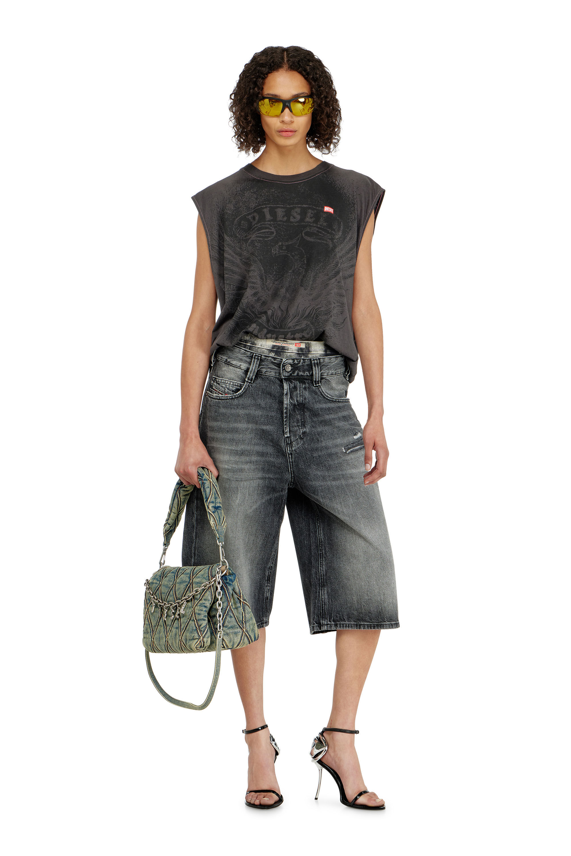 Diesel - D-ENIM-M-SHORT, Short en denim relaxed avec abrasions Mixte in ToBeDefined - 2