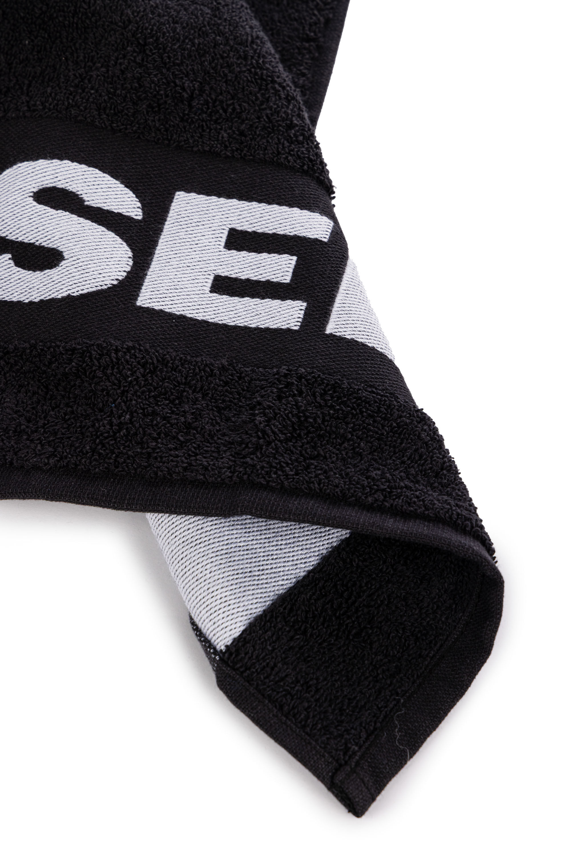 Diesel - 1015135 LOGO-COTTON TOWEL SET 1+1 BLACK, Lot de Serviettes en Éponge de Coton avec Logo Mixte in Noir - 3