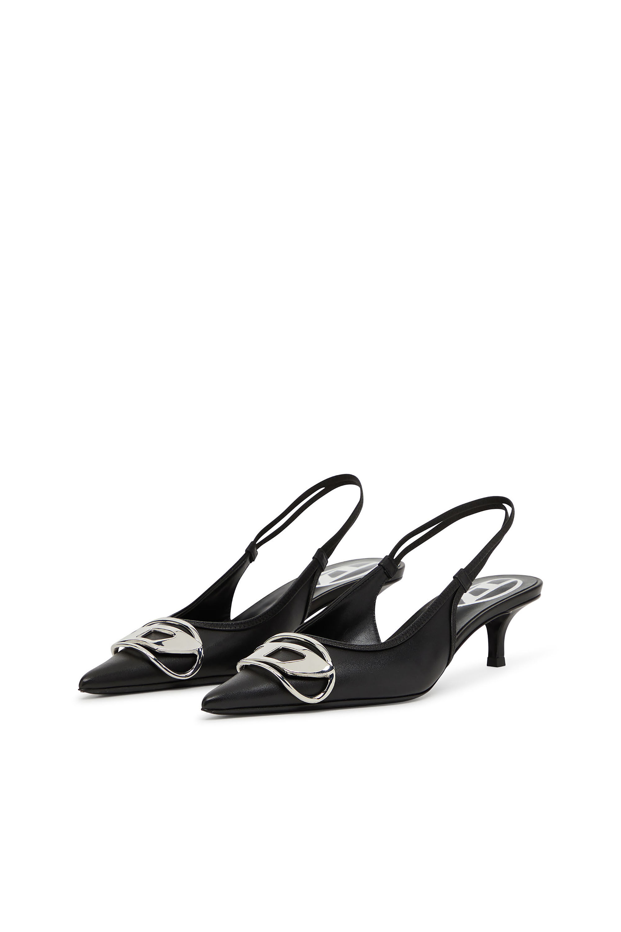 Diesel - D-VENUS SB 40, Escarpins à bride en cuir nappa Femme in Noir - 7