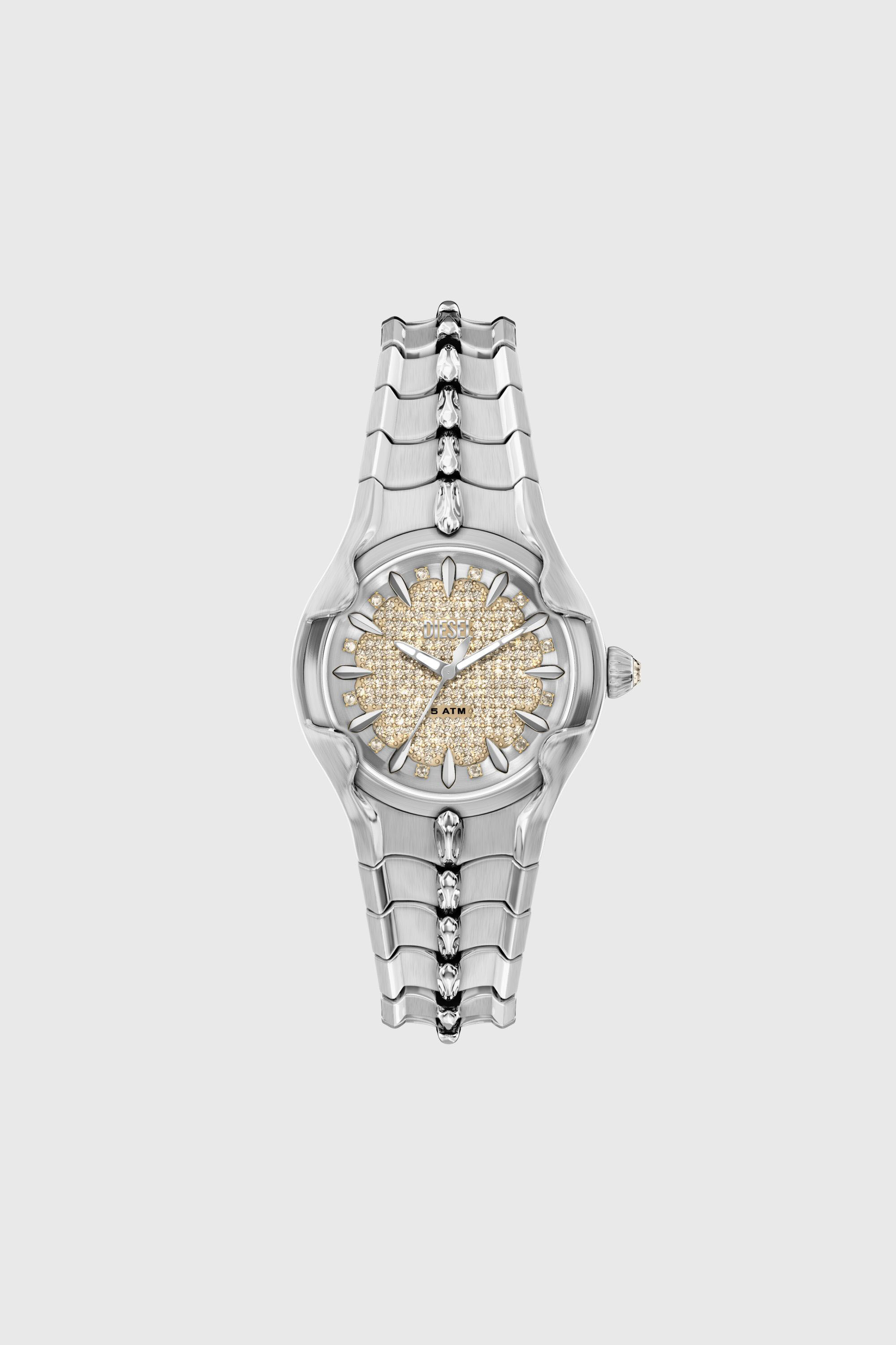 Diesel - DZ5631 WATCH, Montre Vert en acier inoxydable Homme in Gris argent&eacute; - 1