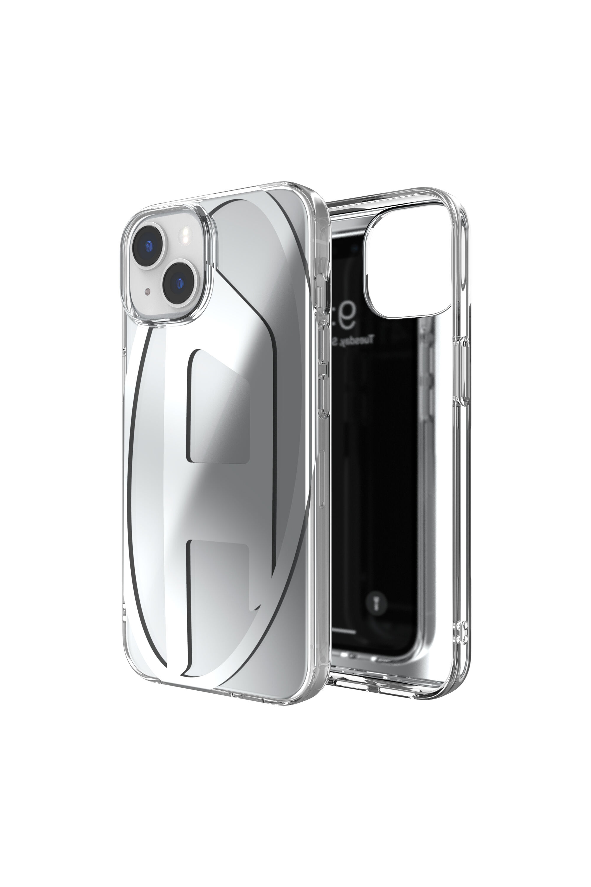 Diesel - 54094 MOULDED CASE, Coque Oval D iPhone 13/iPhone 14 Mixte in Gris argenté - 1