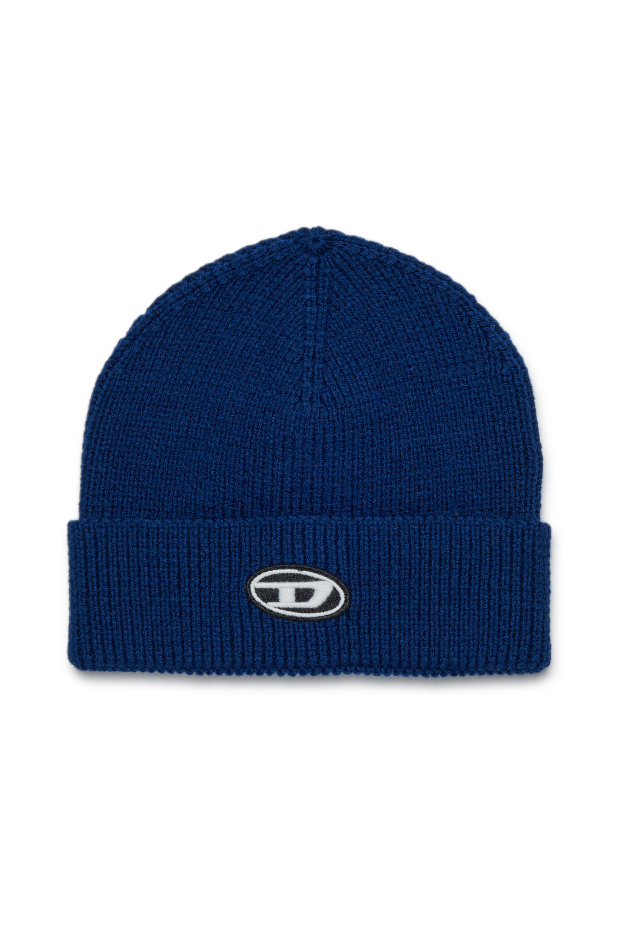 Diesel - FLYB, Bonnet en laine mélangée avec revers Mixte in Bleu - 1