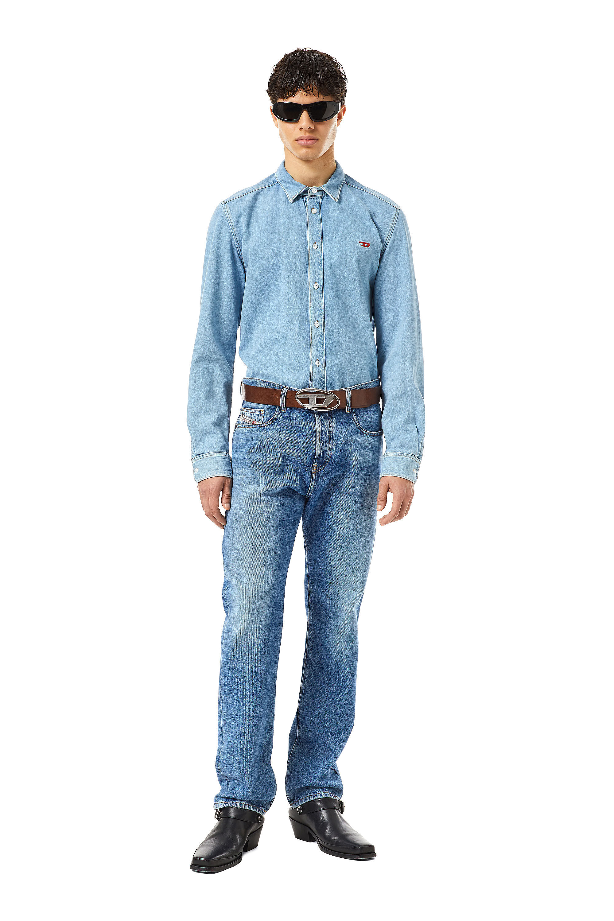 2020 D VIKER Homme Jeans Straight Bleu moyen Diesel