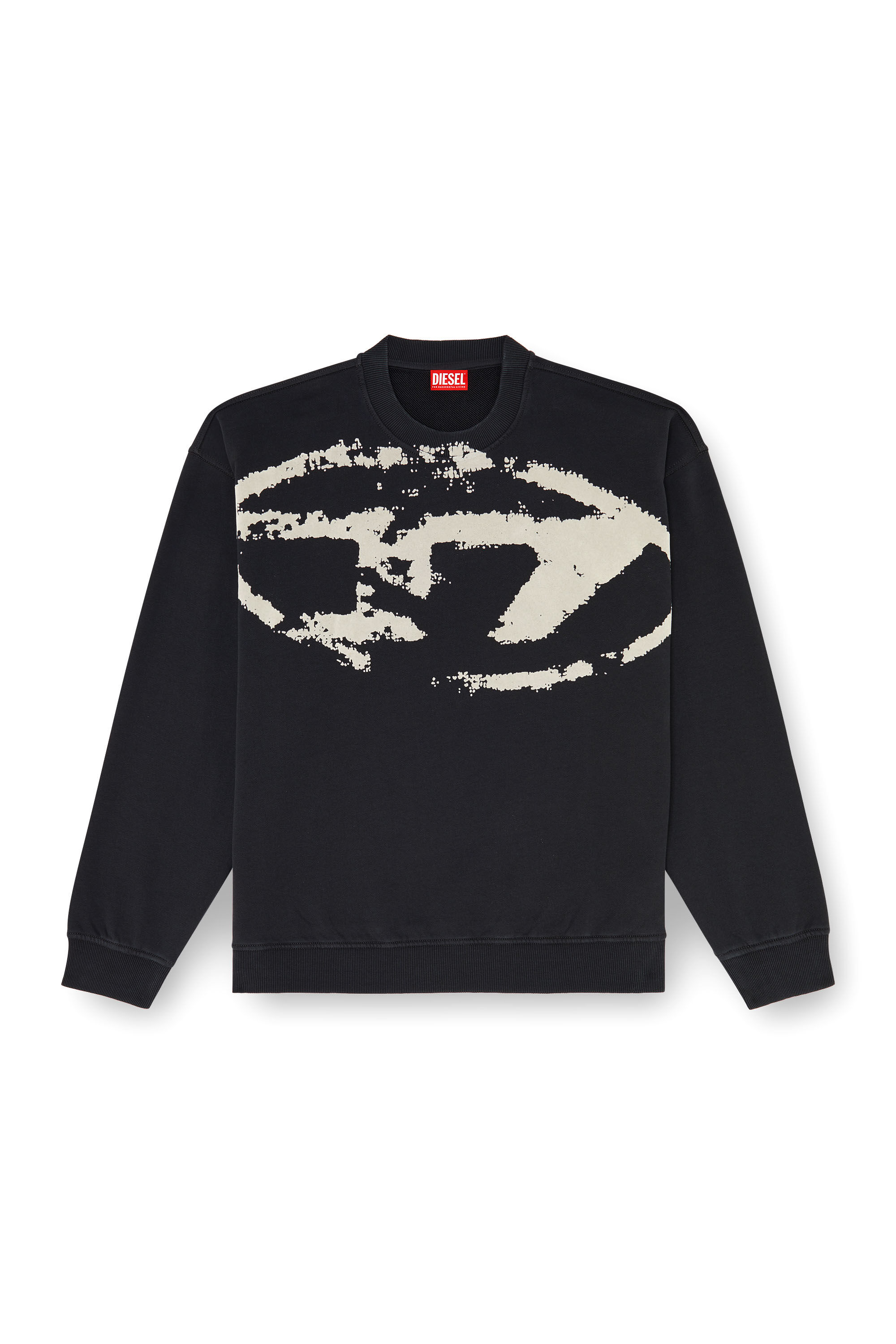 Diesel - S-BOXT-N5, Man's Cotton sweatshirt with flocked Oval D in null - 2