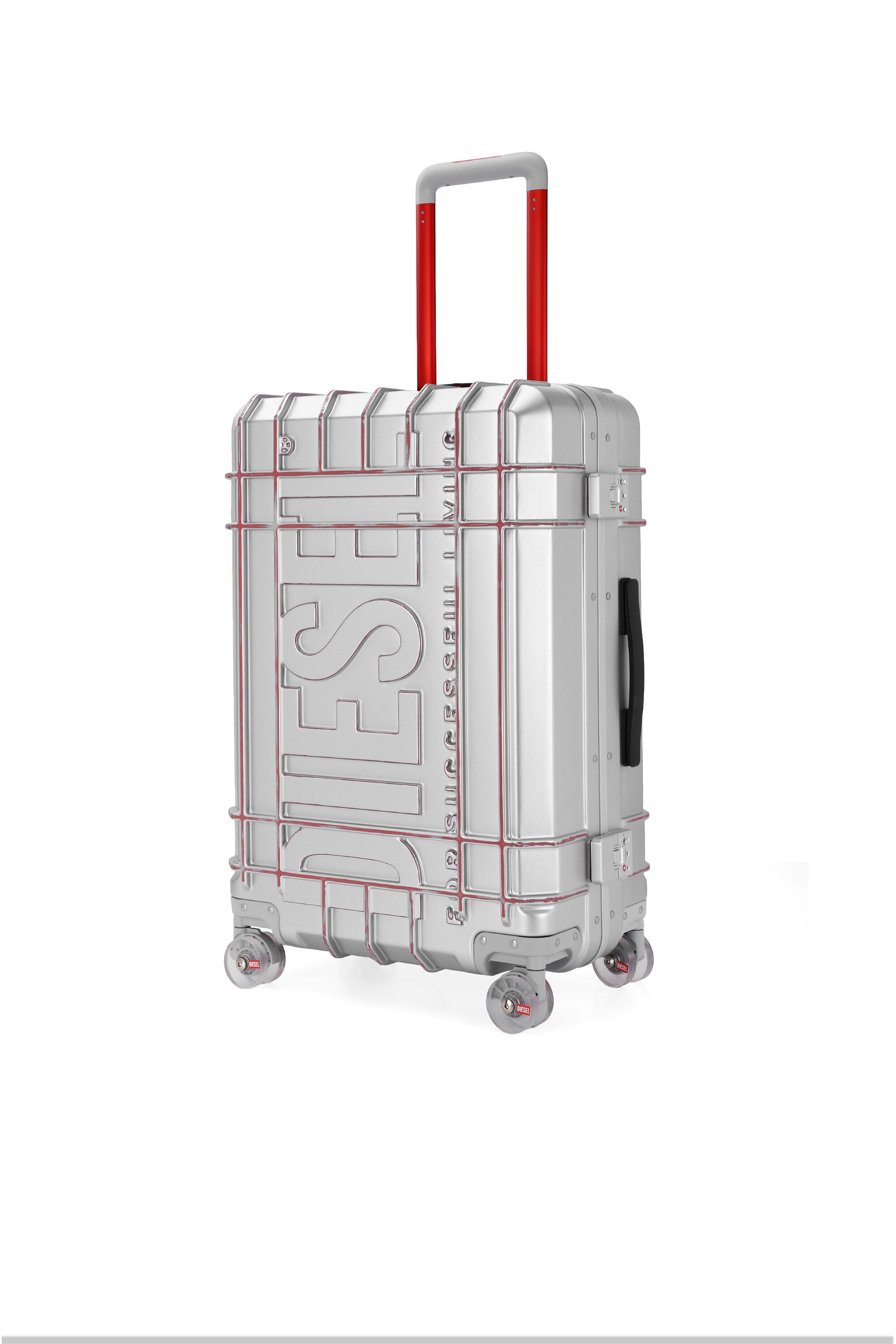 Diesel - DIESEL PC STRONG IMAGE TROLLEY- DSL003, Valise robuste taille M Mixte in Gris argent&eacute; - 5