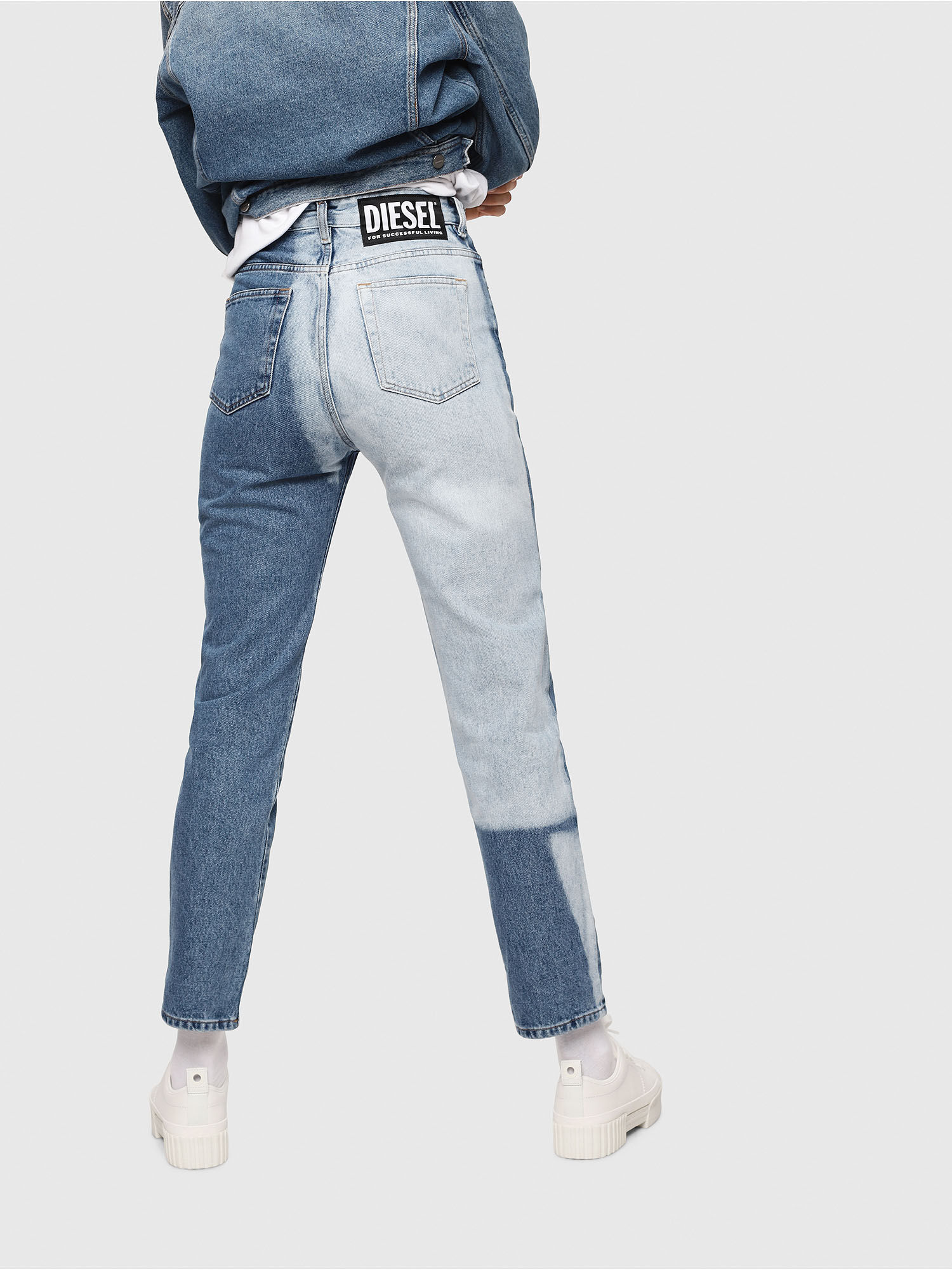 D-EISELLE 0077V Femme: Straight Jeans Bleu moyen | Diesel