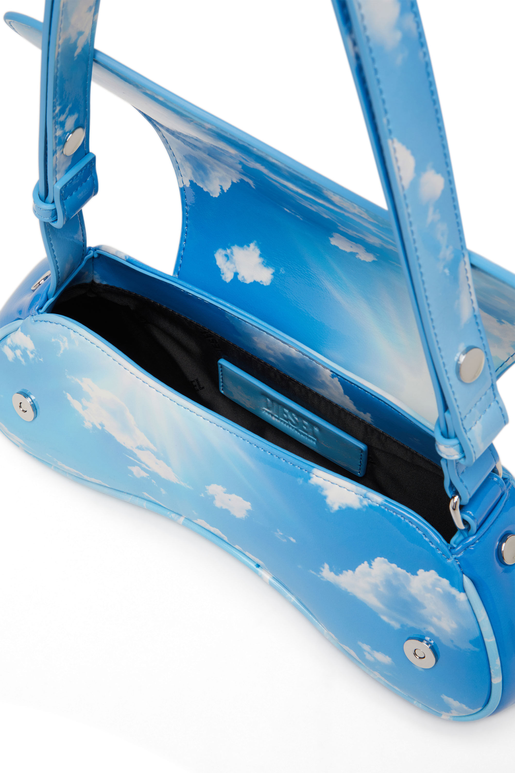 Diesel - PLAY CROSSBODY, Play-Sac à bandoulière en PU glossy imprimé Femme in Bleu - 2
