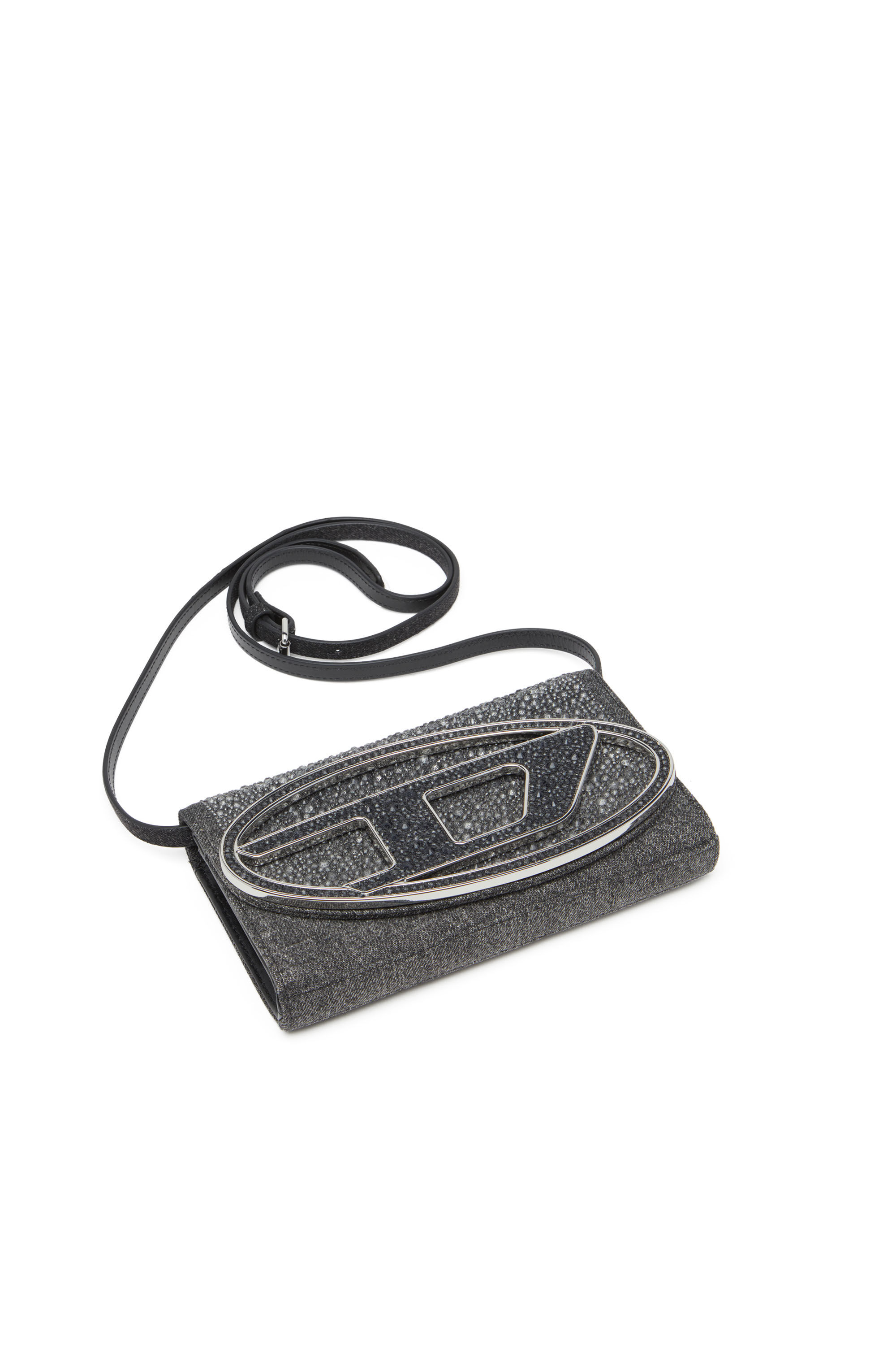 Women's Wallet purse in crystal denim | Black | Diesel