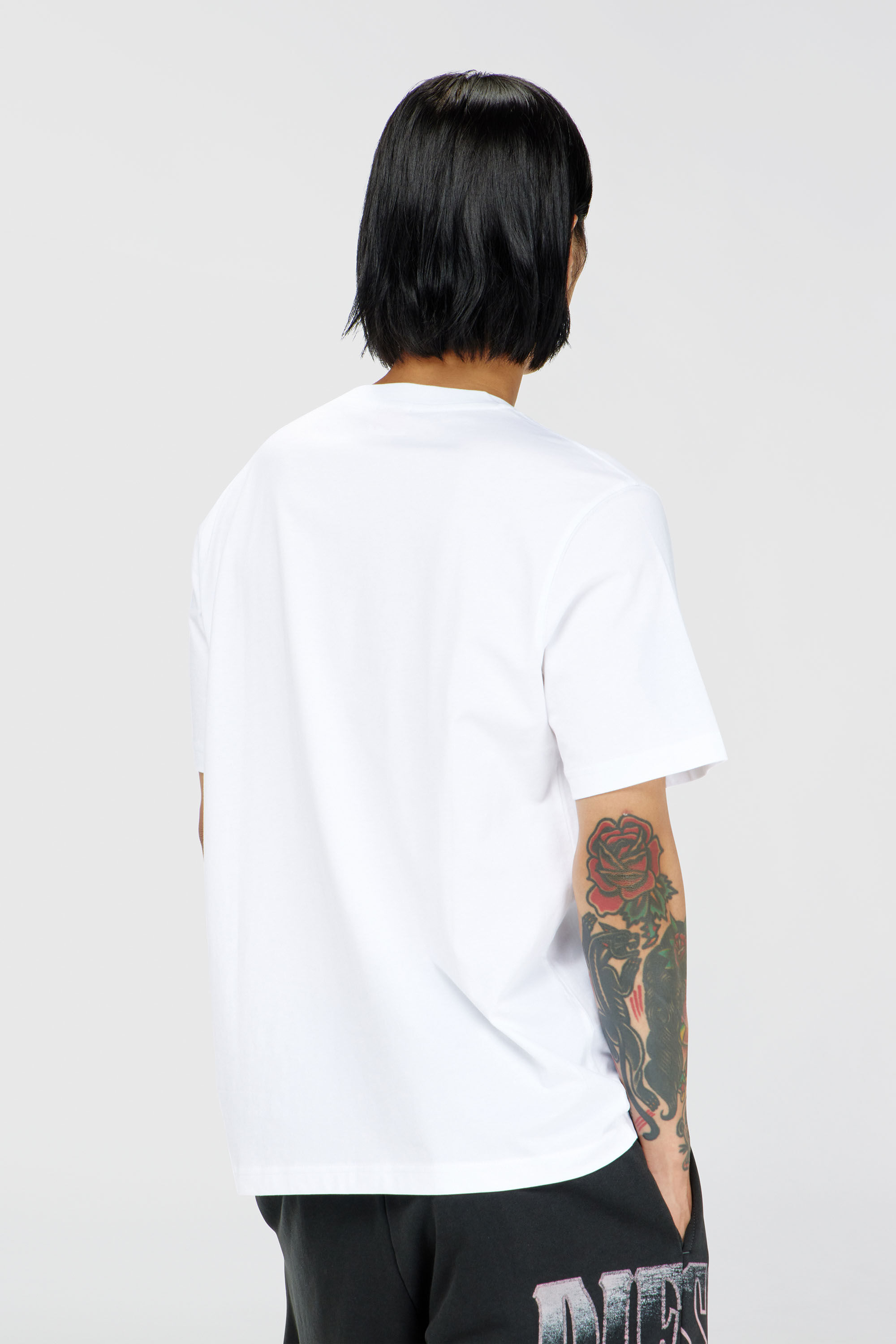 Diesel - T-JUST-FENIX-T92, T-shirt en coton avec imprim&eacute; graphique Homme in Blanc - 4