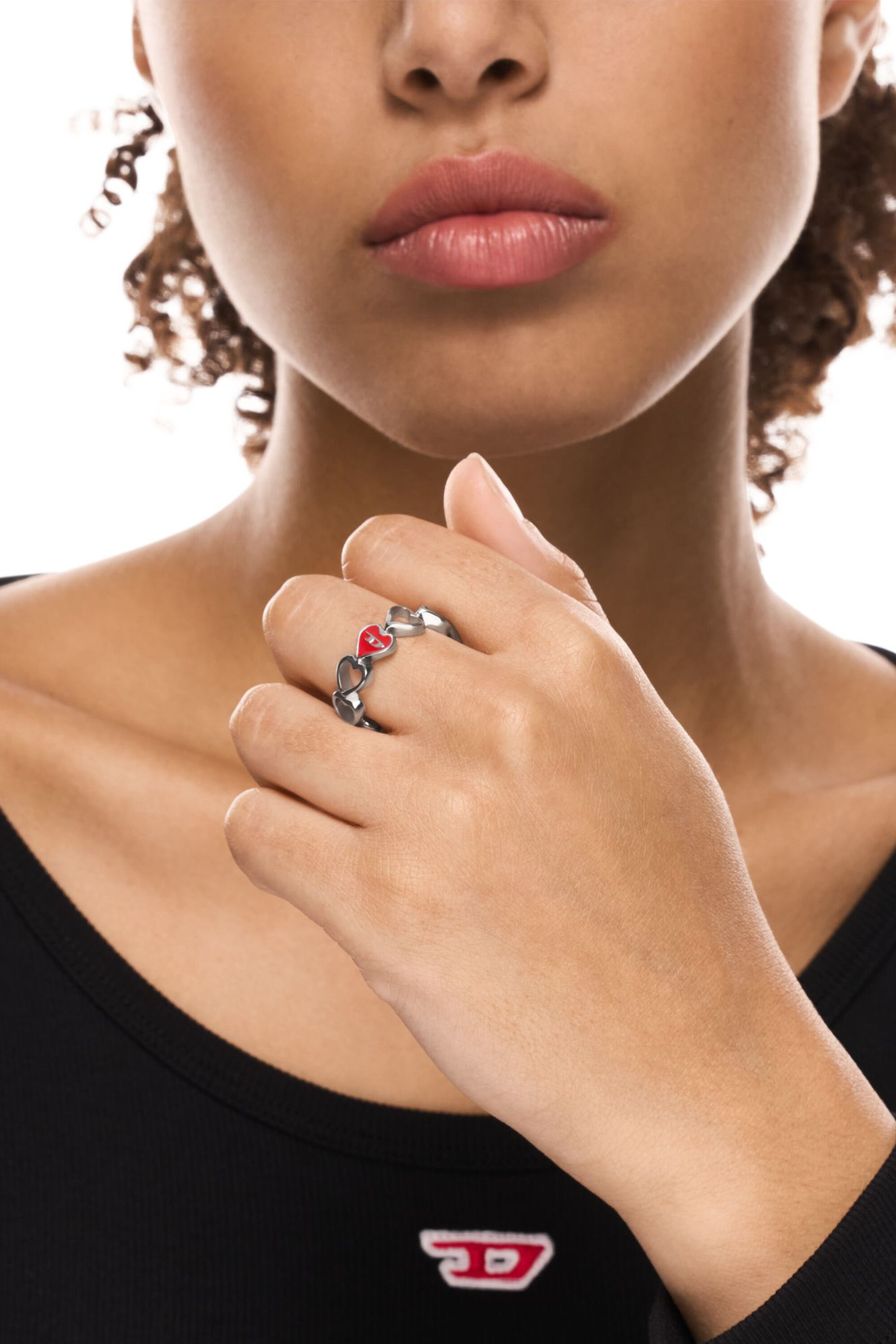 Diesel - DX166940 JEWELLERY, Bague anneau en acier inoxydable Mixte in Gris argent&eacute; - 3