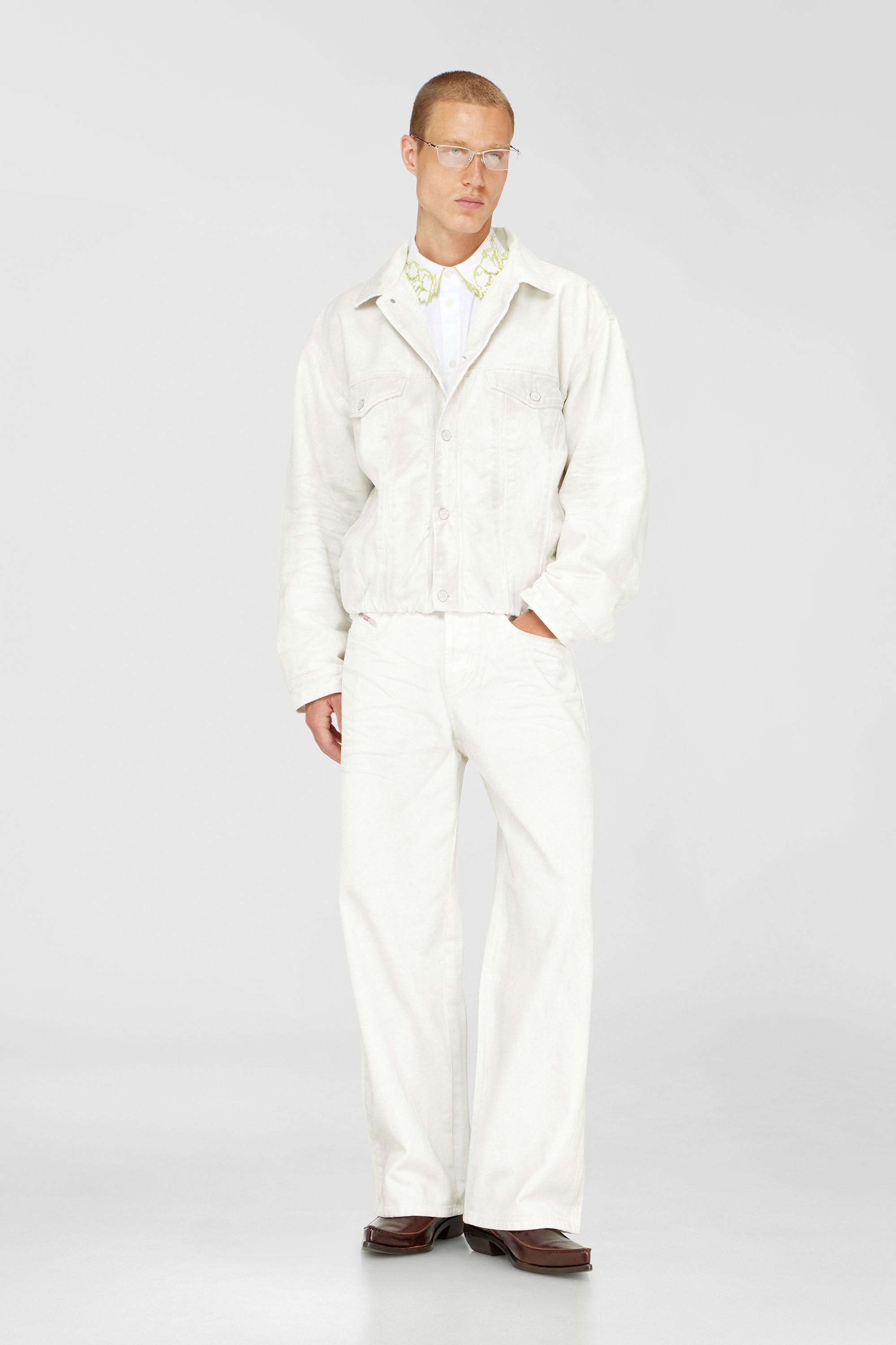 Diesel - Relaxed Jeans 1982 D-Hakou 007GG Mixte, Blanc - Image 1