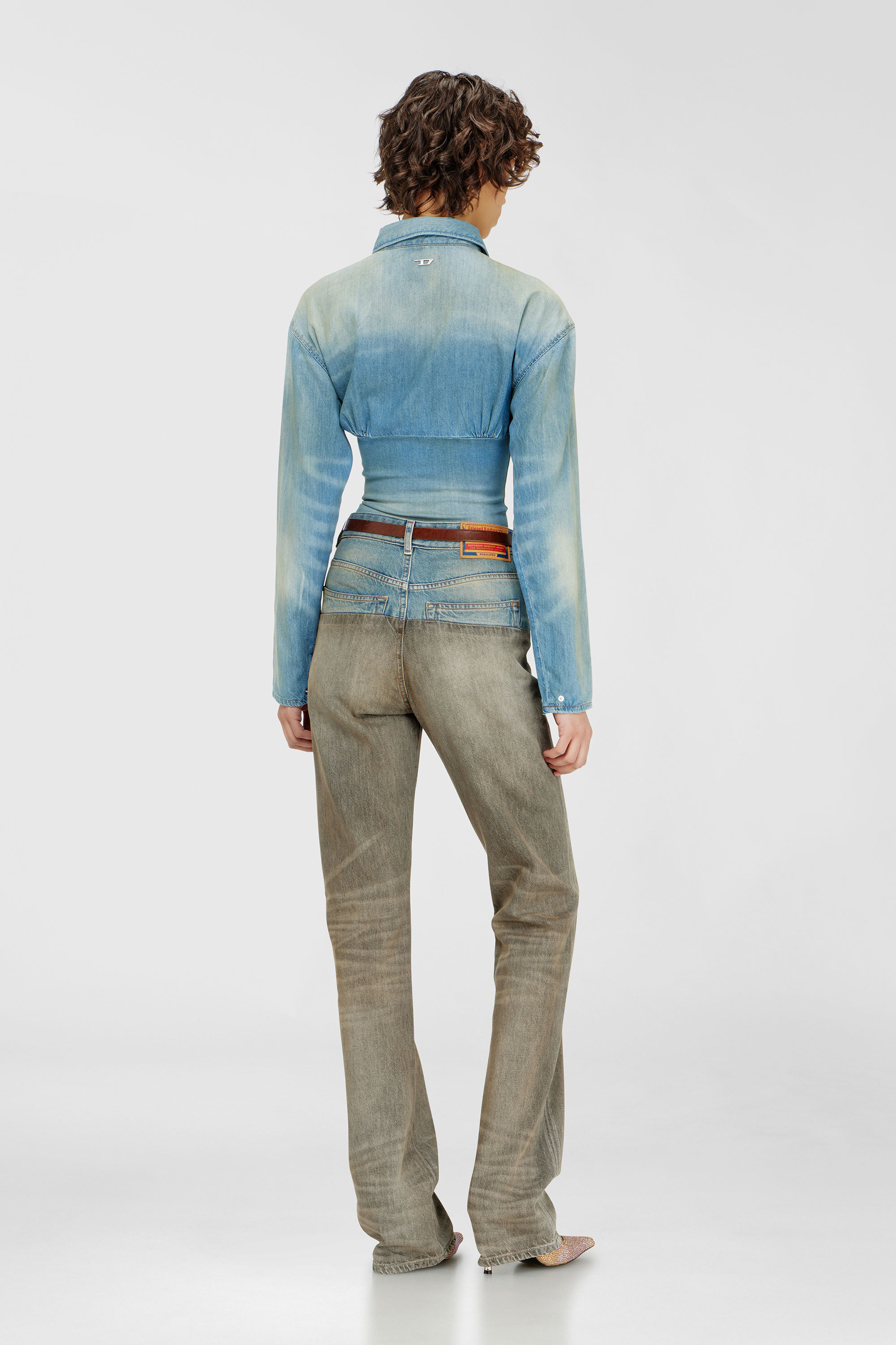 Diesel - Regular Jeans D-Sie 0ADDX Femme, Gris/Bleu - Image 3