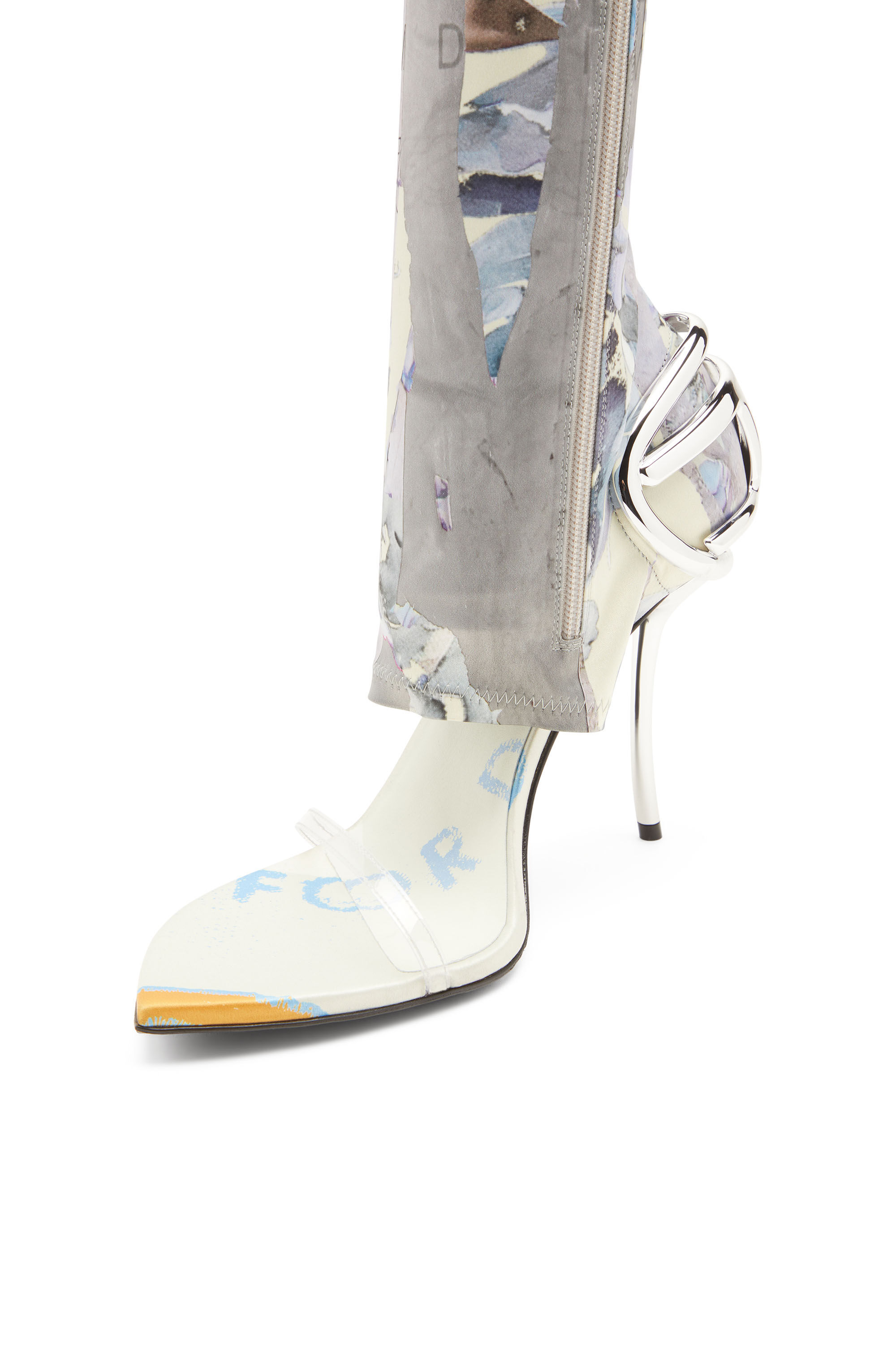 Diesel - D-TEN&HALF SDL KB, Sandales hybrides avec imprimé graphique Femme in Polychrome - 4