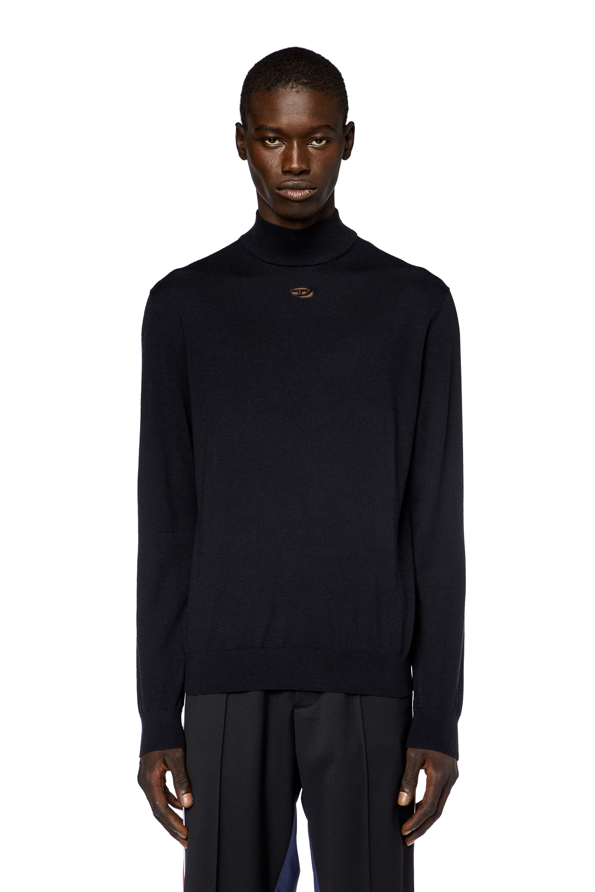 Pull a col roule en laine Homme Noir Diesel