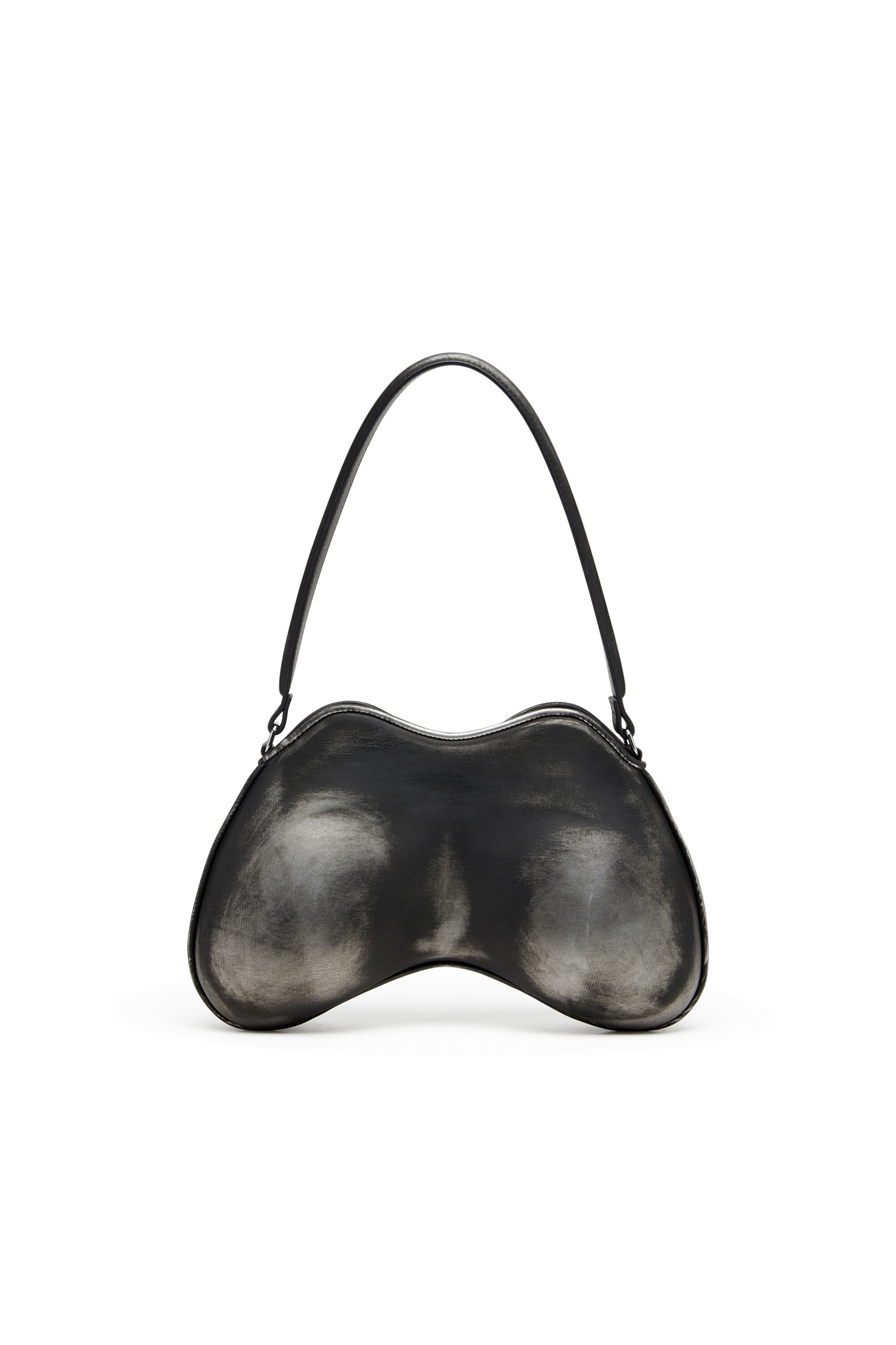 Diesel - DOUBLE-D SHOULDER, Double-D-Sac épaule rigide en PU brossé Femme in Noir - 7