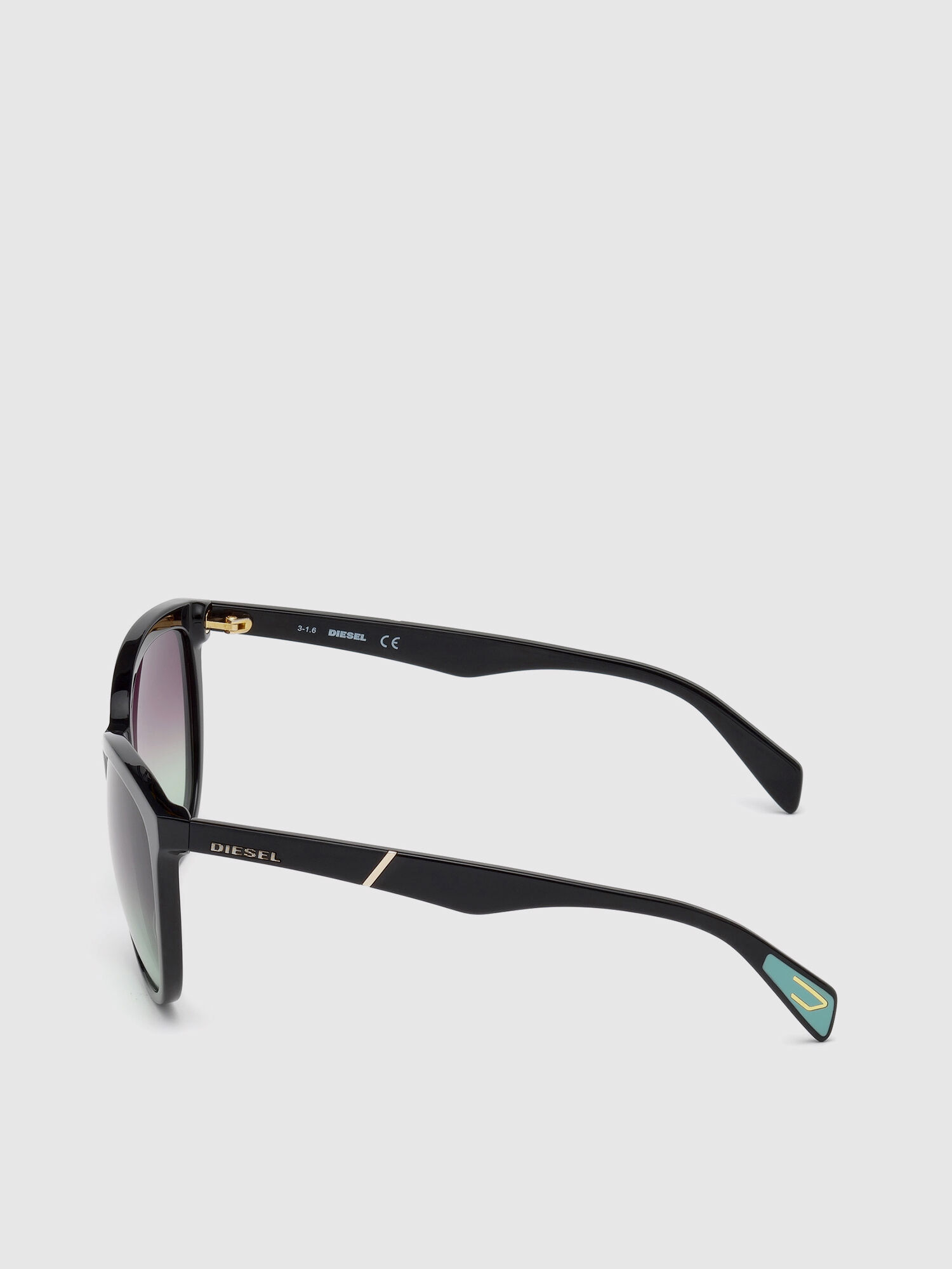 Diesel - DL0221, Lunettes en acétate au fini brillant Femme in Noir - 3