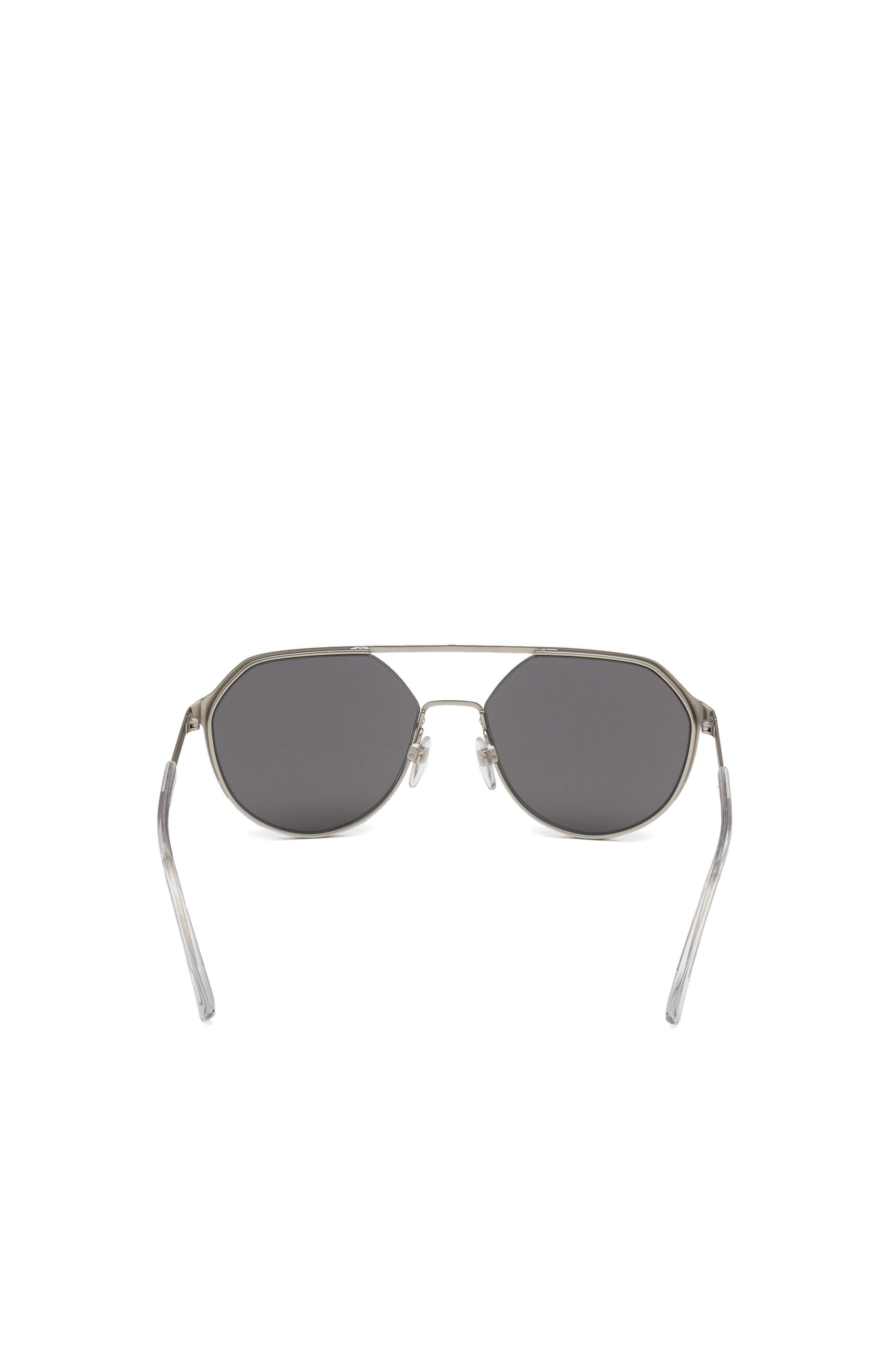 Diesel - DL0324, Lunettes rondes en métal Homme in Gris - 3