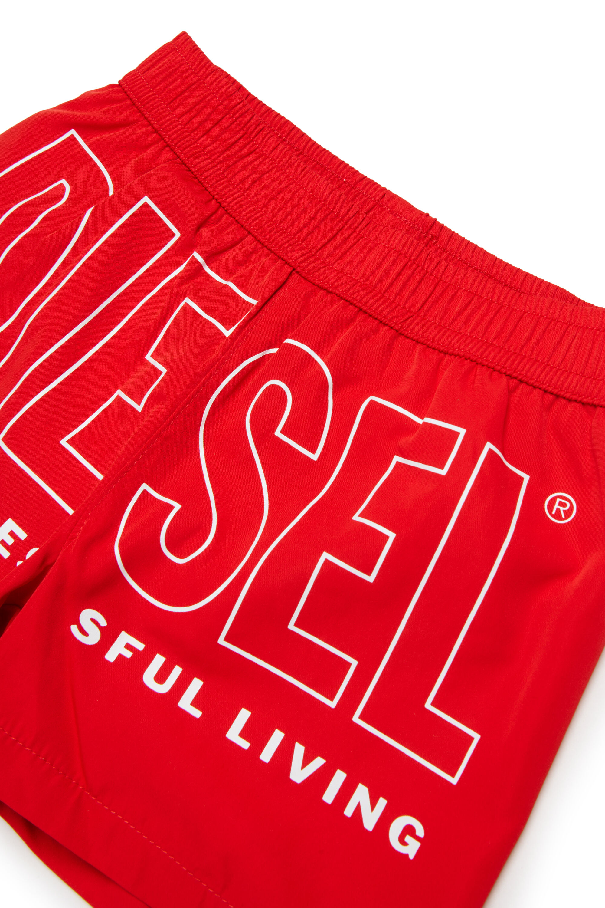 Diesel - MISITB, Short de bain avec imprim&eacute; maxi Biscotto Homme in Rouge - 3