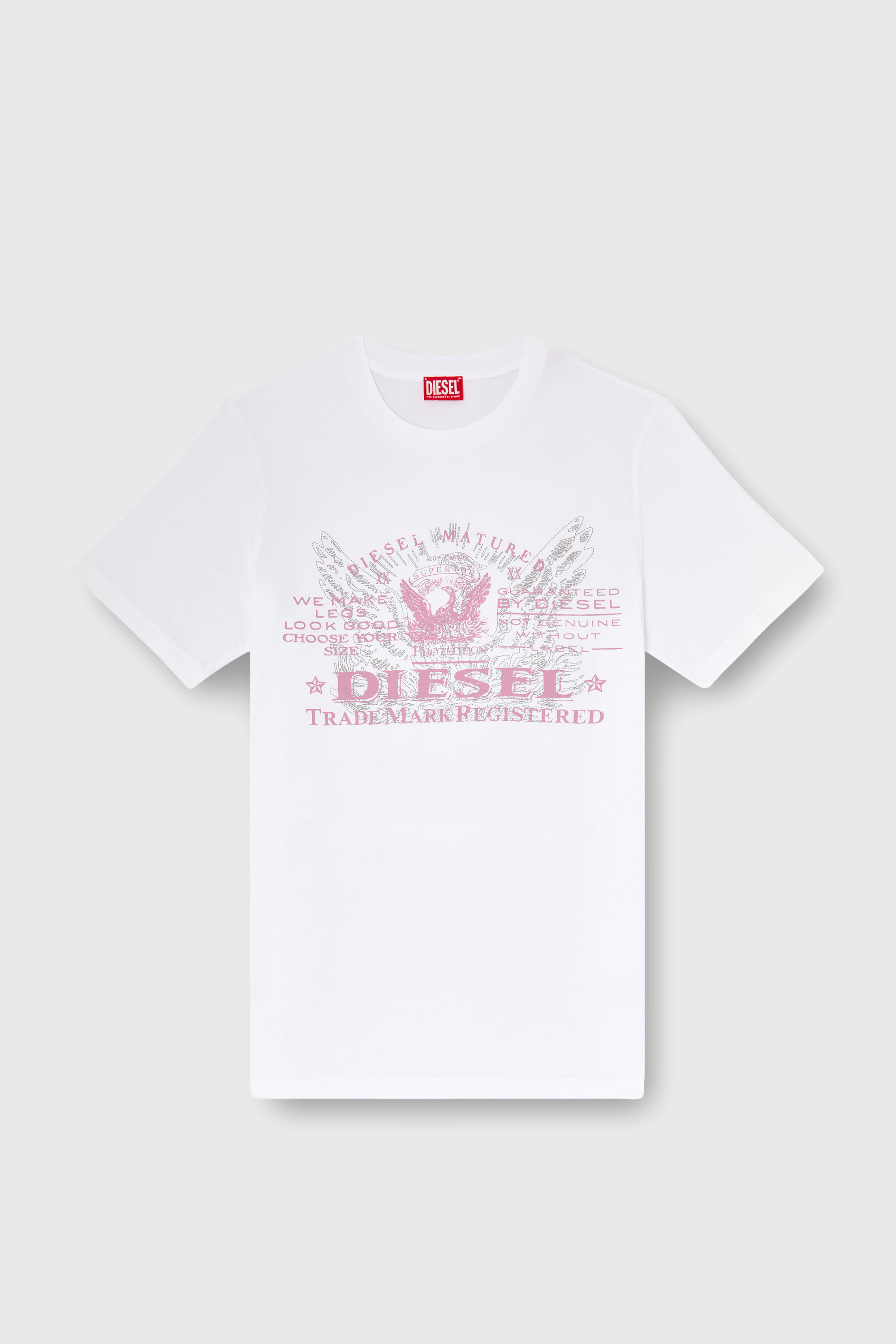 Diesel - T-JUST-FENIX-T92, T-shirt en coton avec imprim&eacute; graphique Homme in Blanc - 2