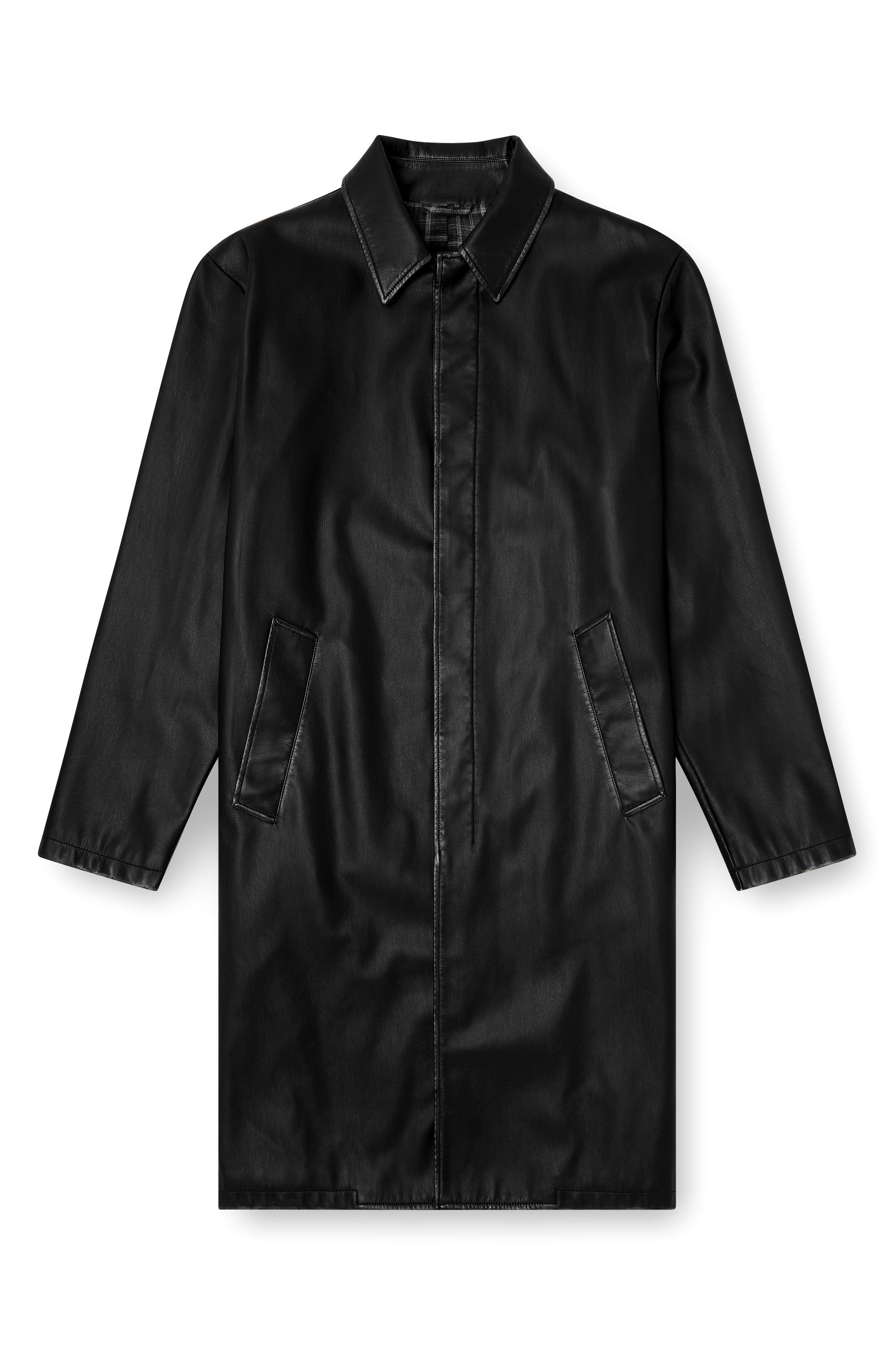 Diesel - J-RIVERS, Caban vieilli avec doublure en flanelle Homme in Noir - 2