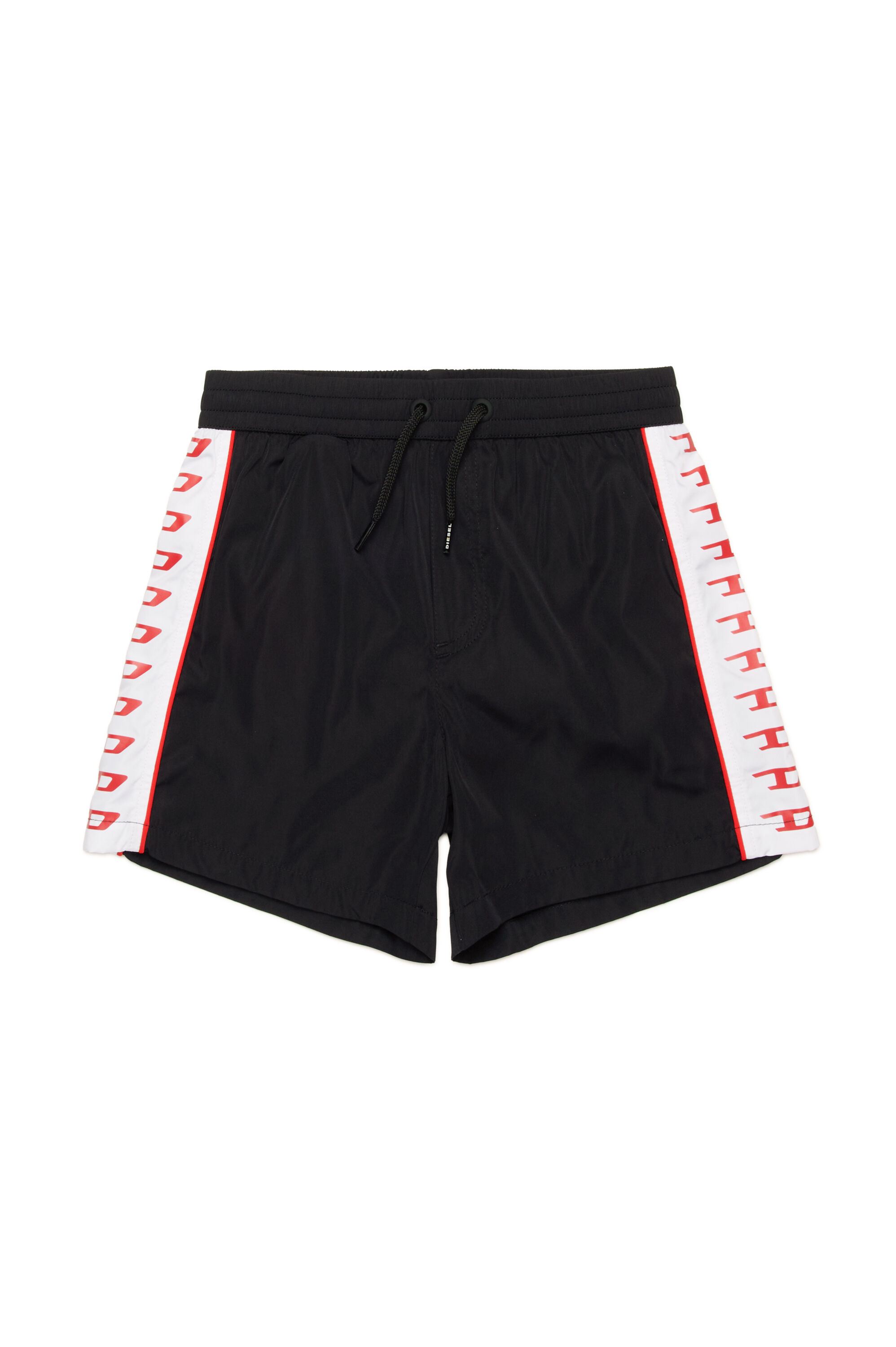 Diesel - MIPRES, Short de bain avec bandes à logo contrastées Homme in Noir - 1