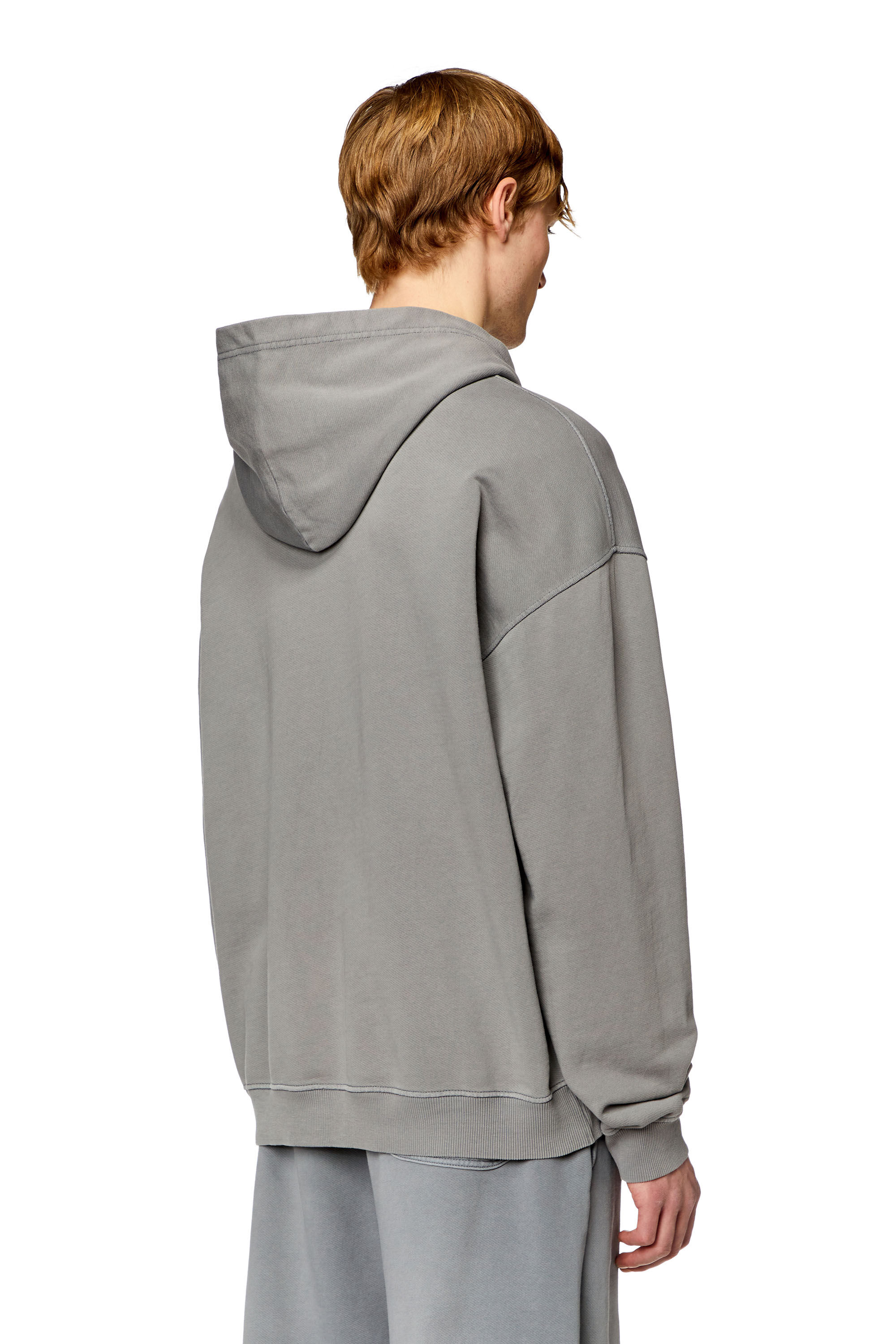 Diesel - S-BOXT-HOOD, Man's College hoodie with LIES patches in Grey - 4