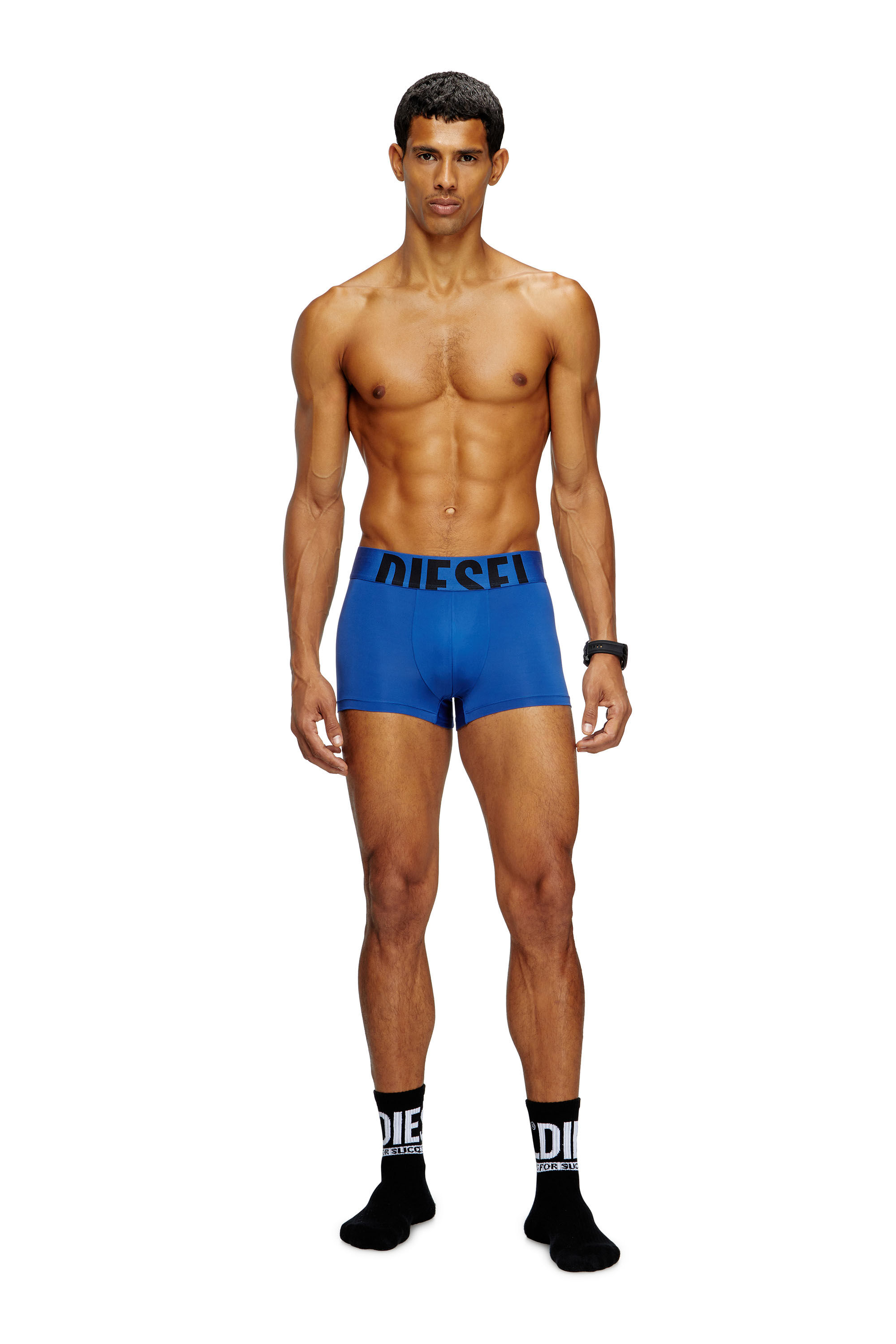 Diesel - DAMIEN-D-POP-55, Boxer avec logo d&eacute;coup&eacute; Homme in Bleu - 1