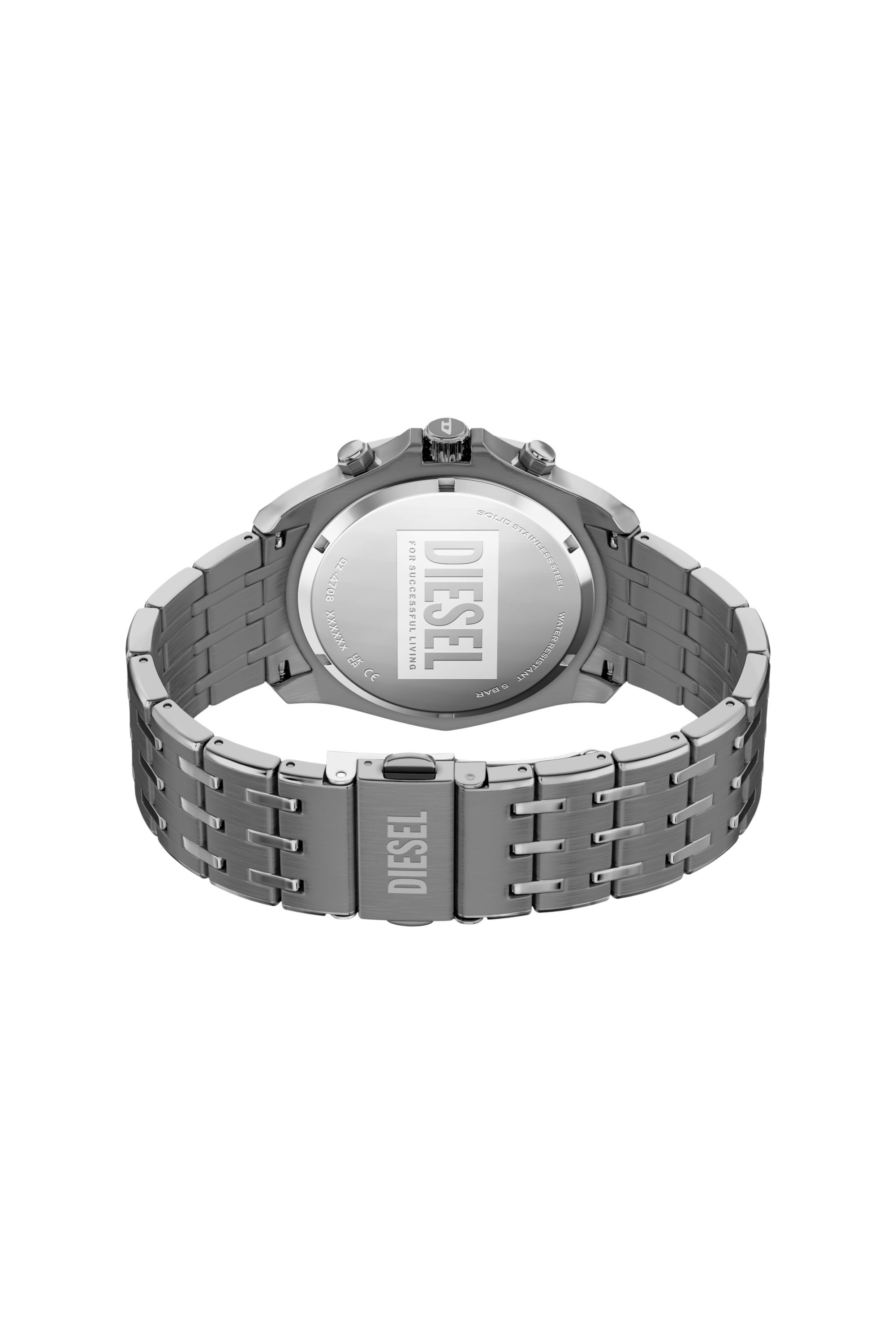 Diesel - DZ4708 WATCH, Montre Stinger en acier inoxydable gunmetal Homme in Gris - 5