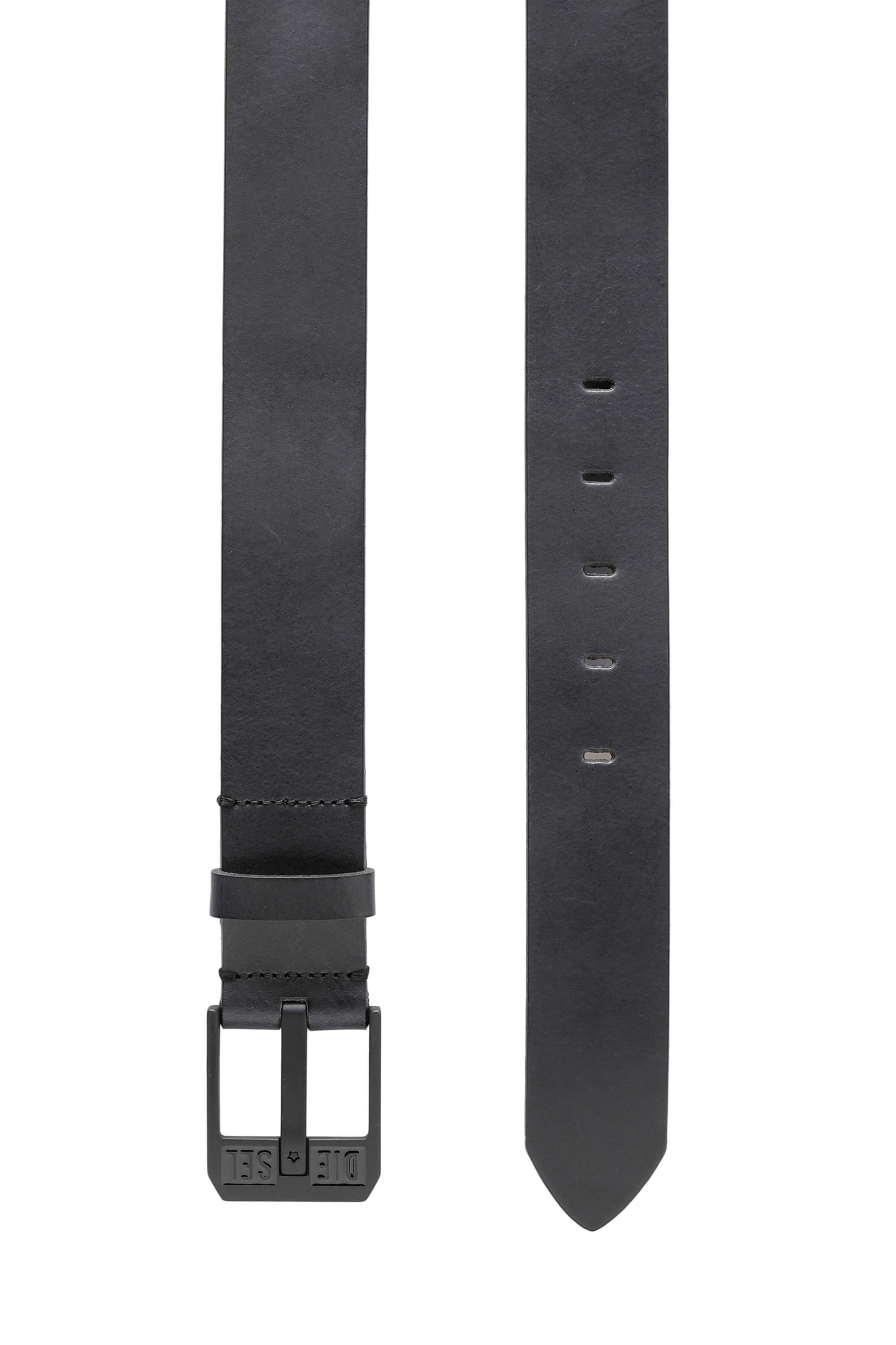 BLUESTAR II Homme Ceinture en cuir avec boucle logo toile Diesel