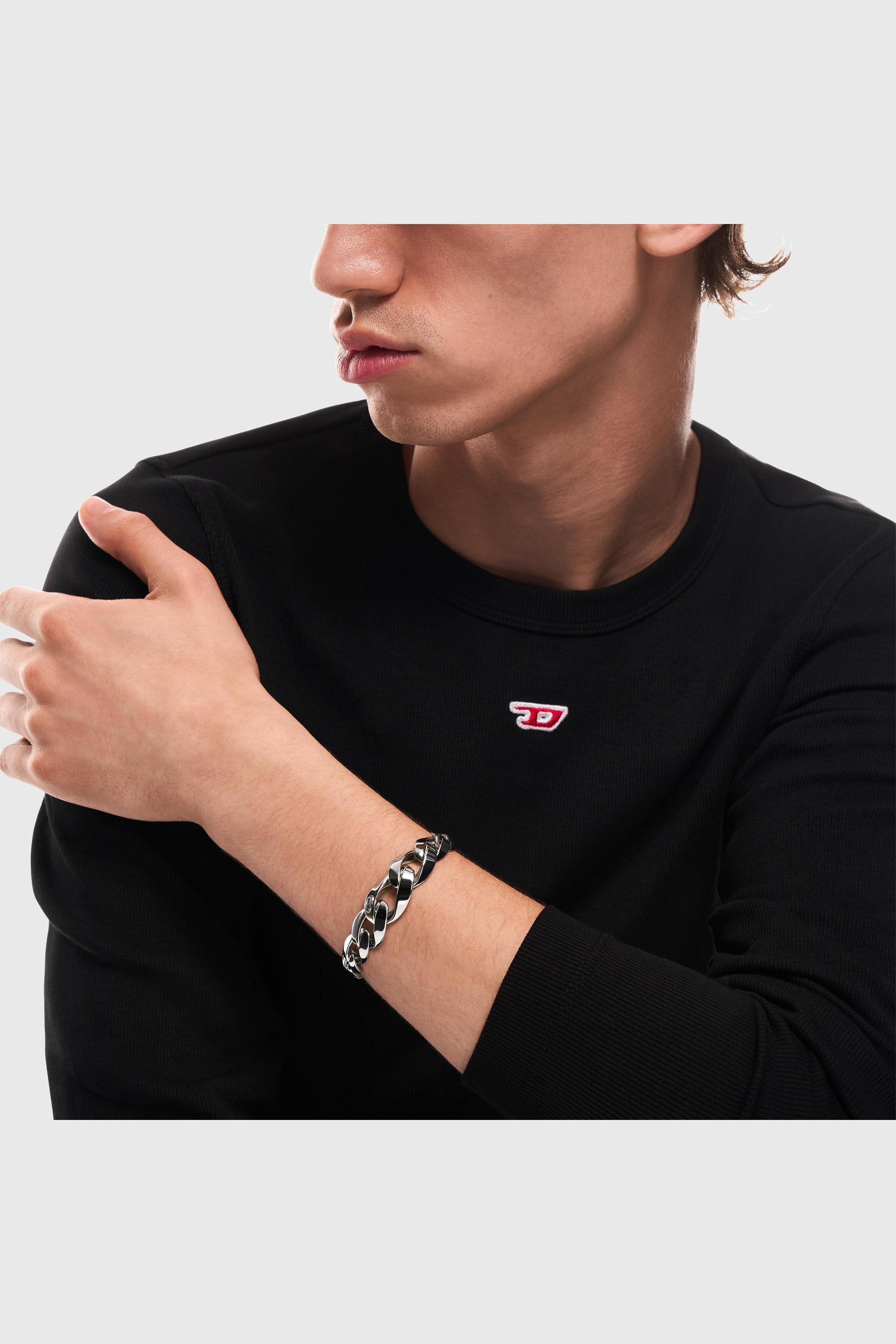 Diesel - DX1721040, Bracelet cha&icirc;ne en acier inoxydable Mixte in Gris argent&eacute; - 4